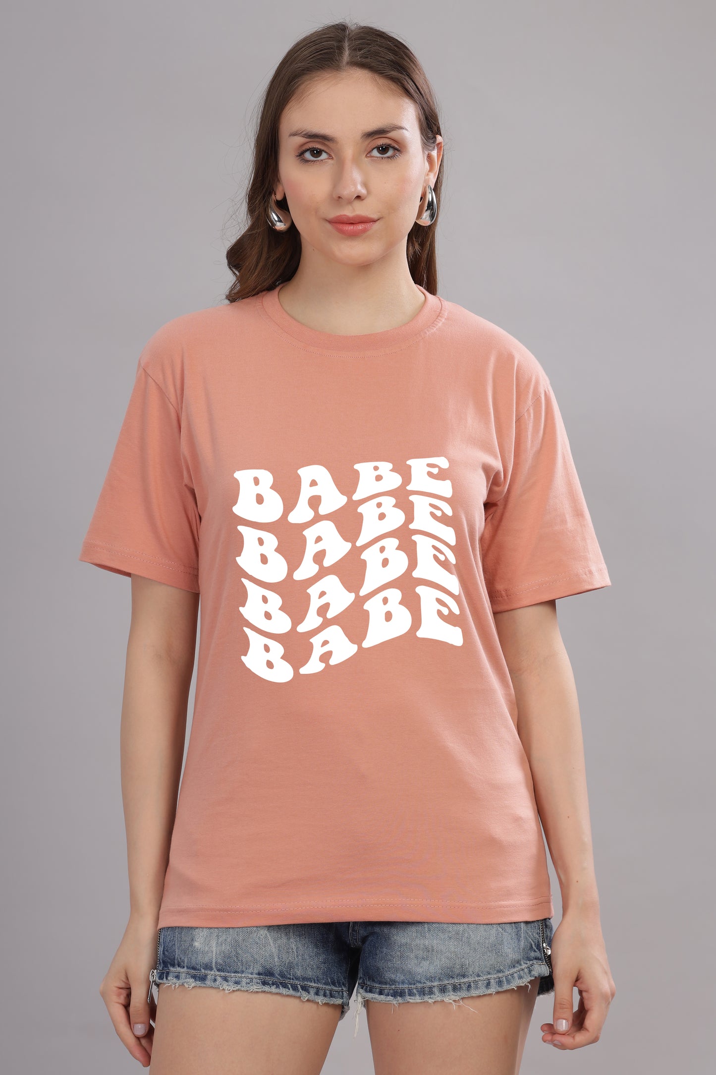 Babe Oversized Baggy Loose Fit T-Shirt