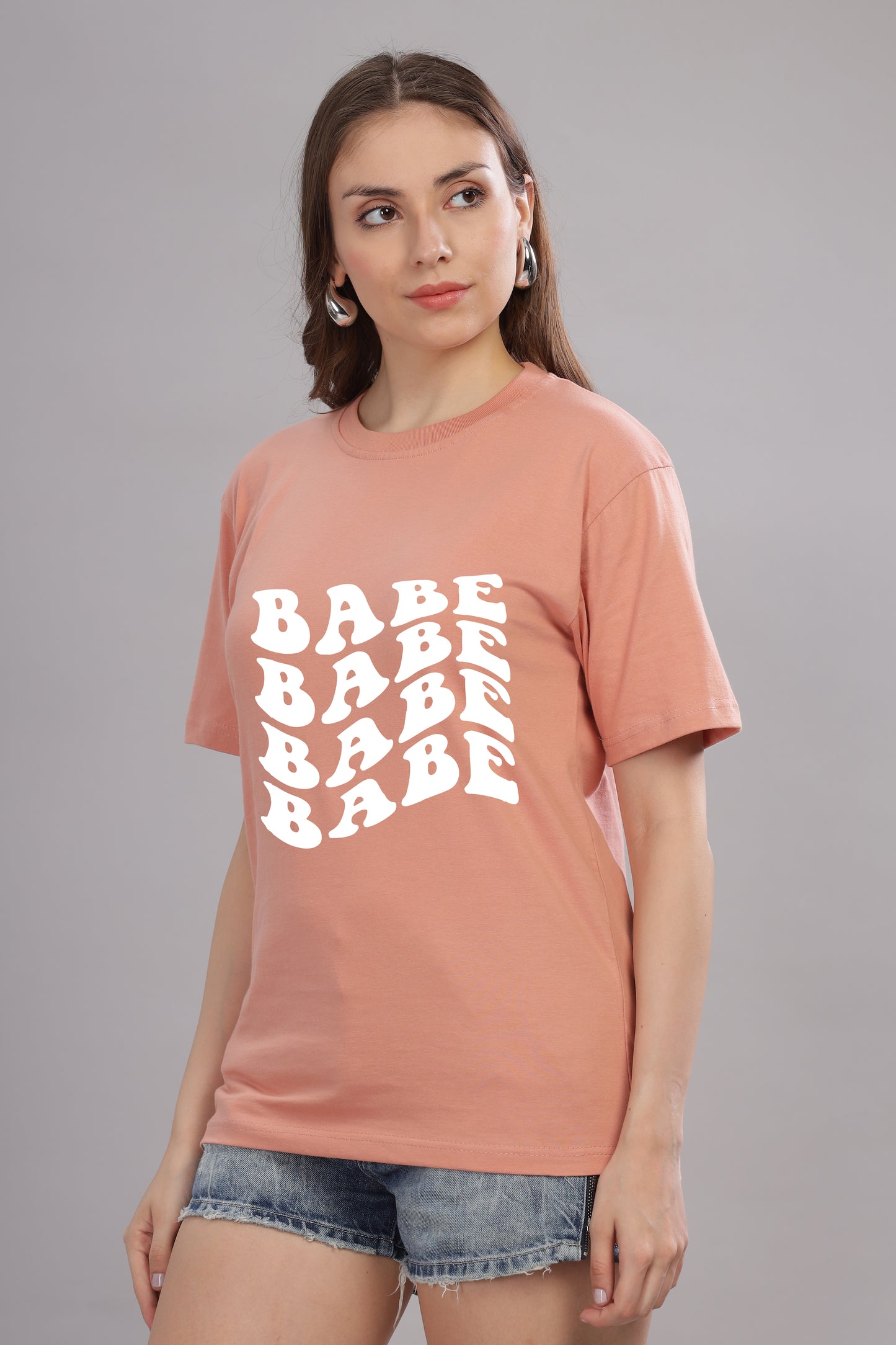 Babe Oversized Baggy Loose Fit T-Shirt