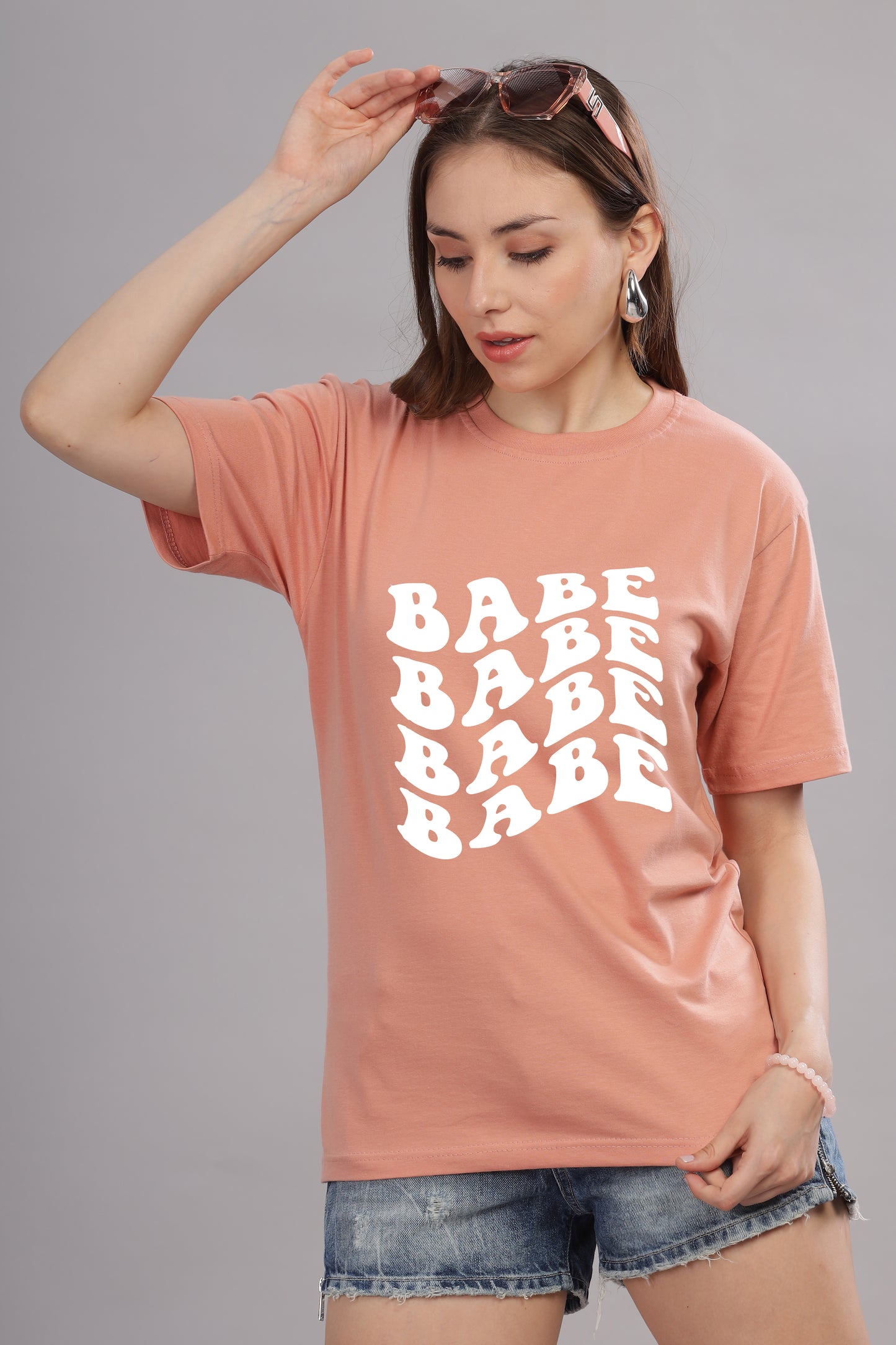 Babe Oversized Baggy Loose Fit T-Shirt