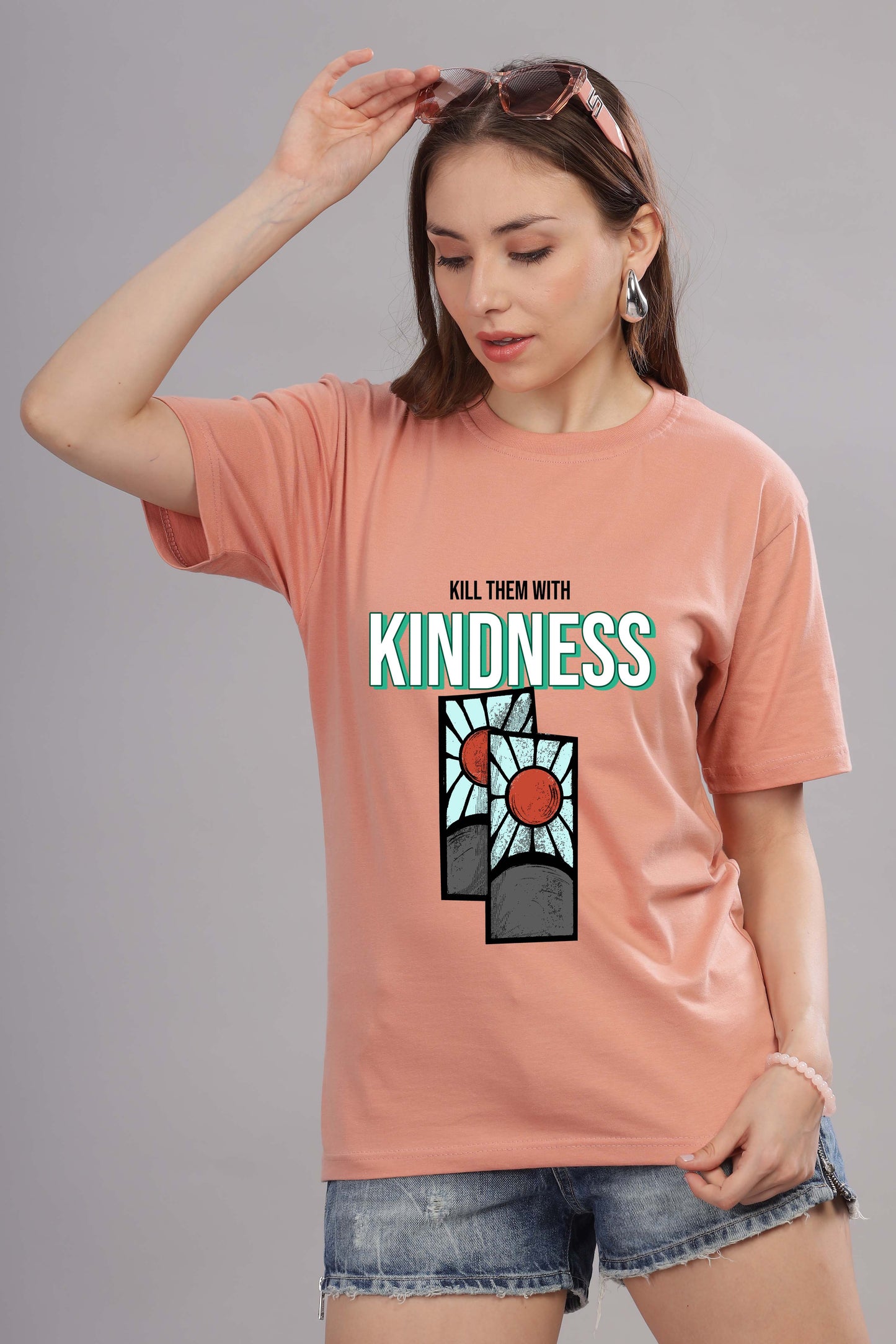 Women’s Printed Oversized Baggy Fit Rich Soft Cotton Fabric T-shirt