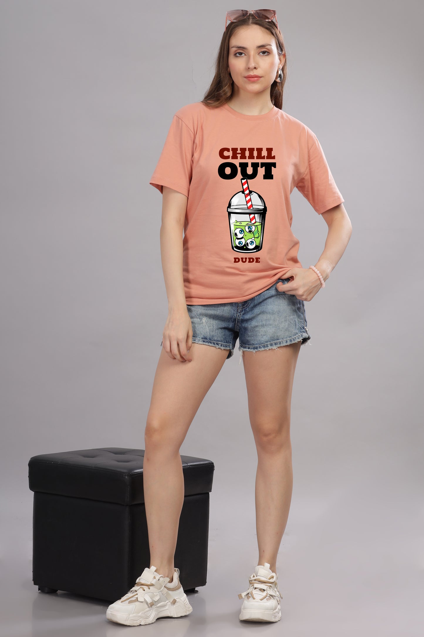 Women’s Printed Oversized Baggy Fit Rich Soft Cotton Fabric T-shirt