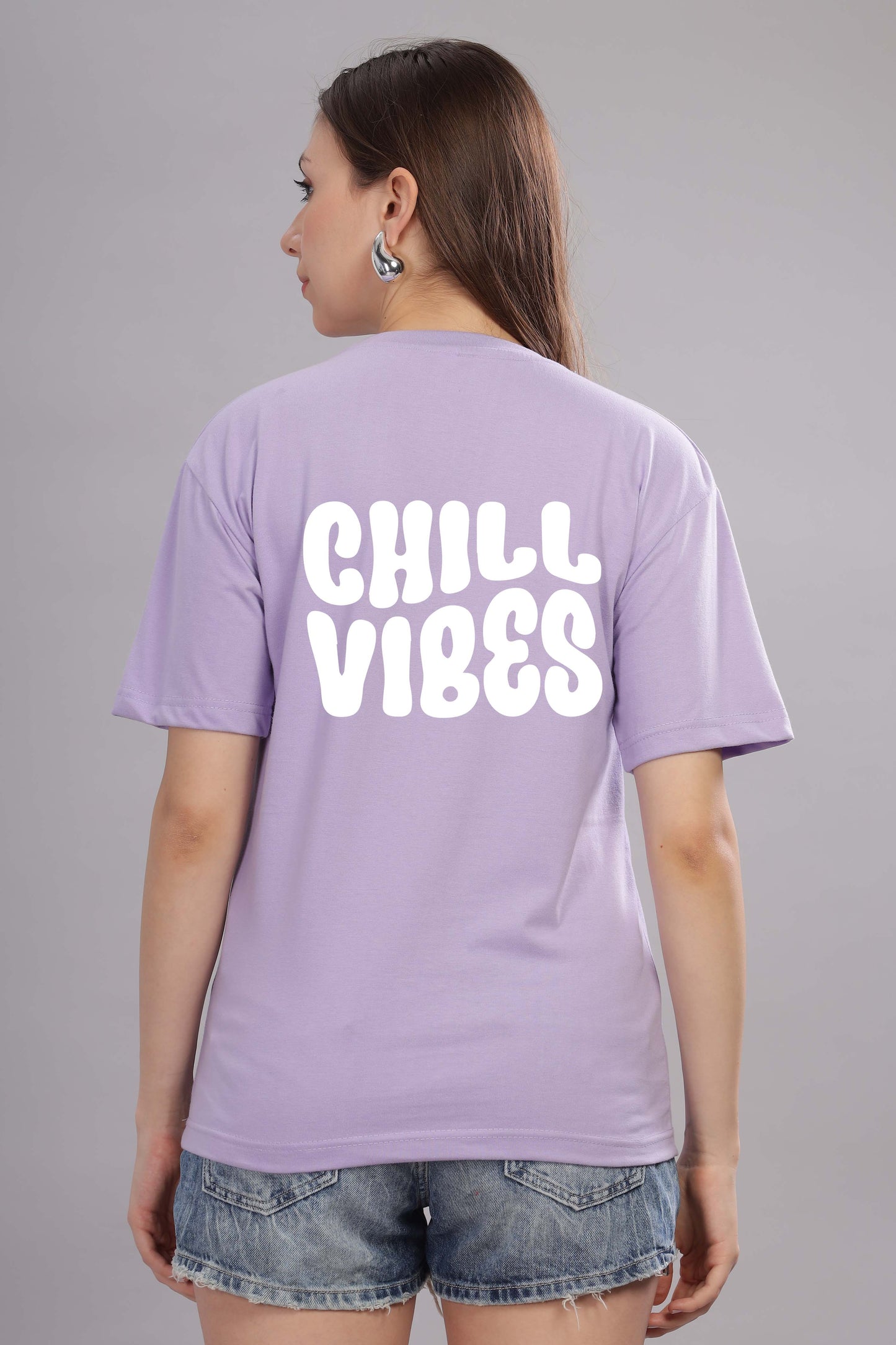 Chill Vibes Women’s Relaxed Fit Oversized Baggy Fit T-Shirt
