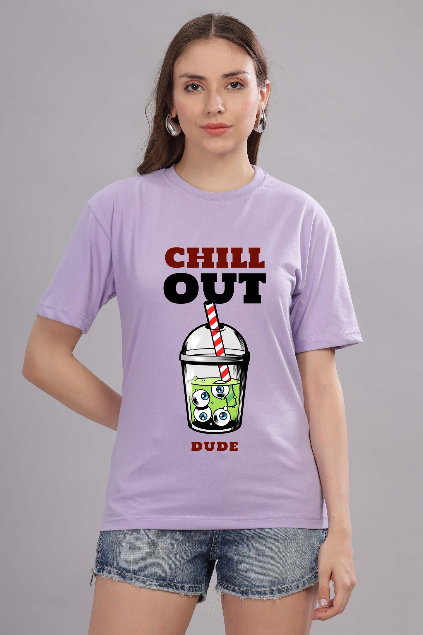 Women’s Printed Oversized Baggy Fit Rich Soft Cotton Fabric T-shirt