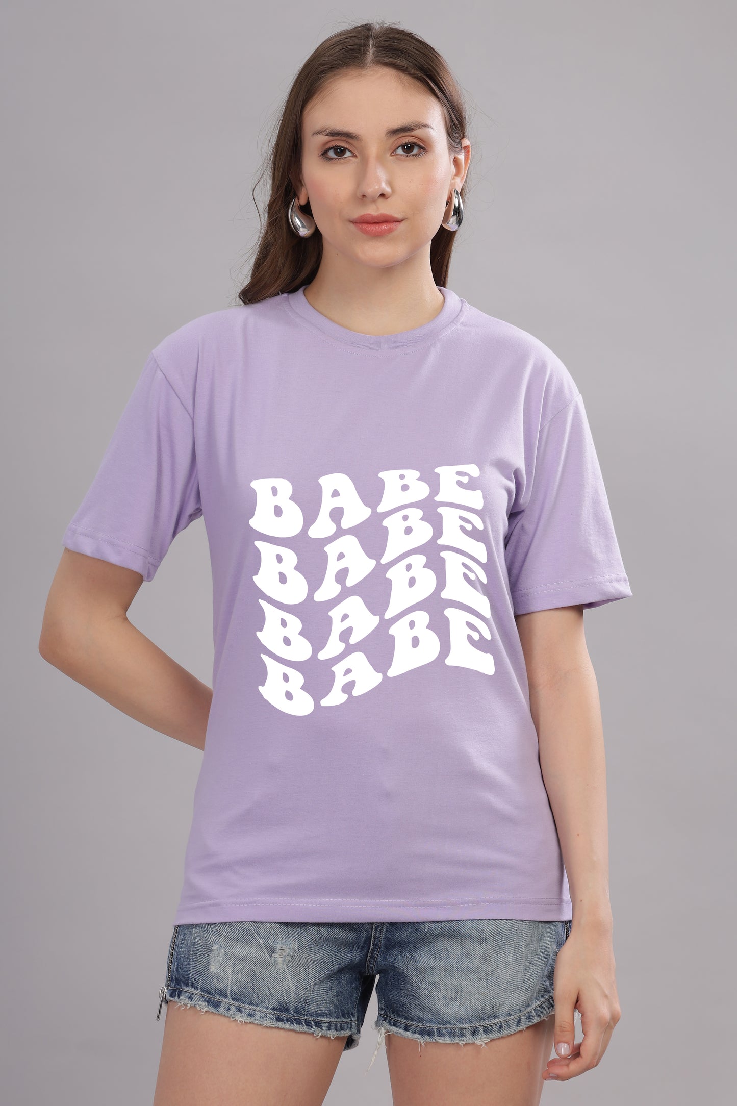 Babe Oversized Baggy Loose Fit T-Shirt