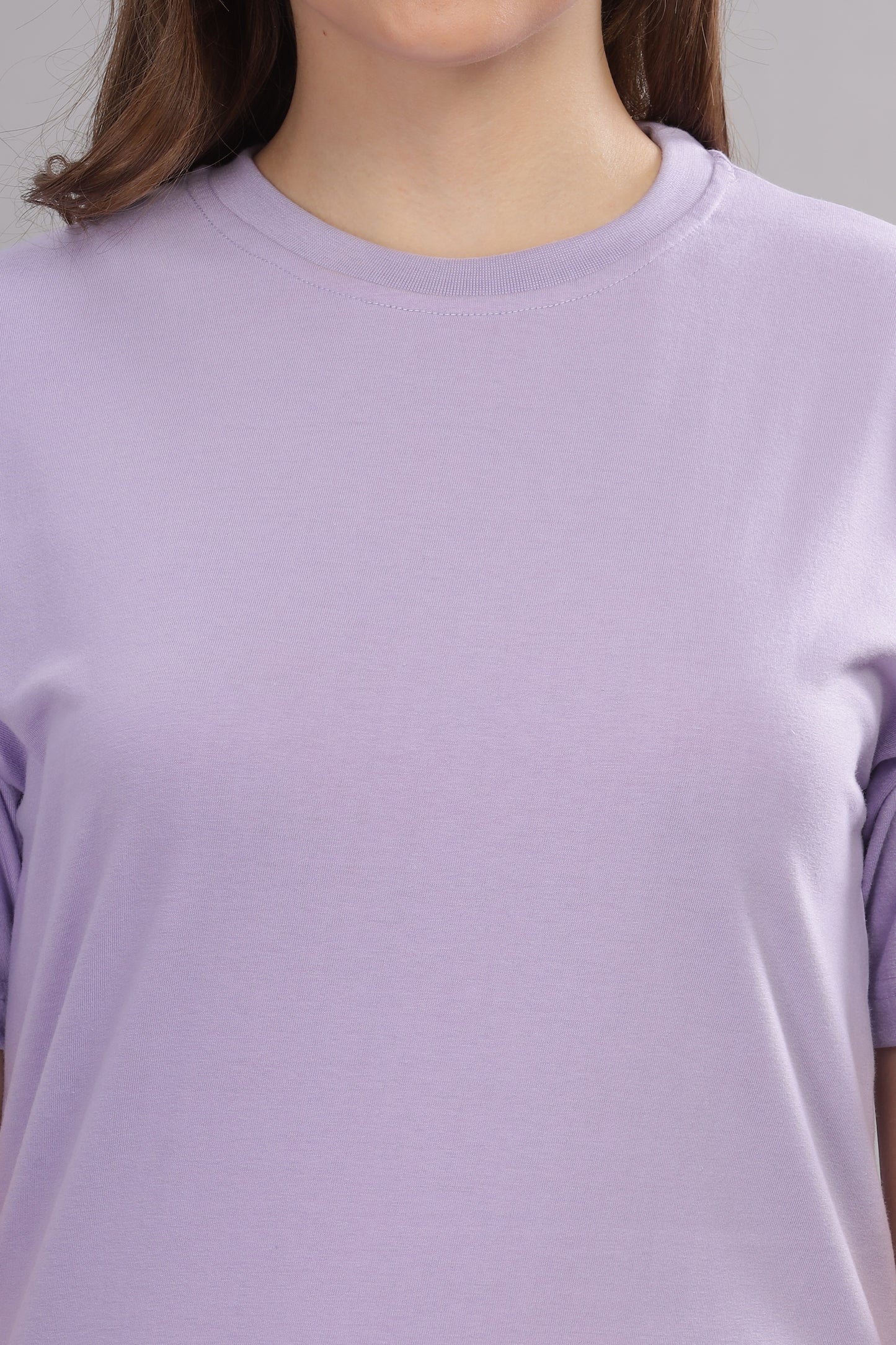 Women’s Premium Solid Cotton Oversized Baggy Fit Loose Fit T-Shirt
