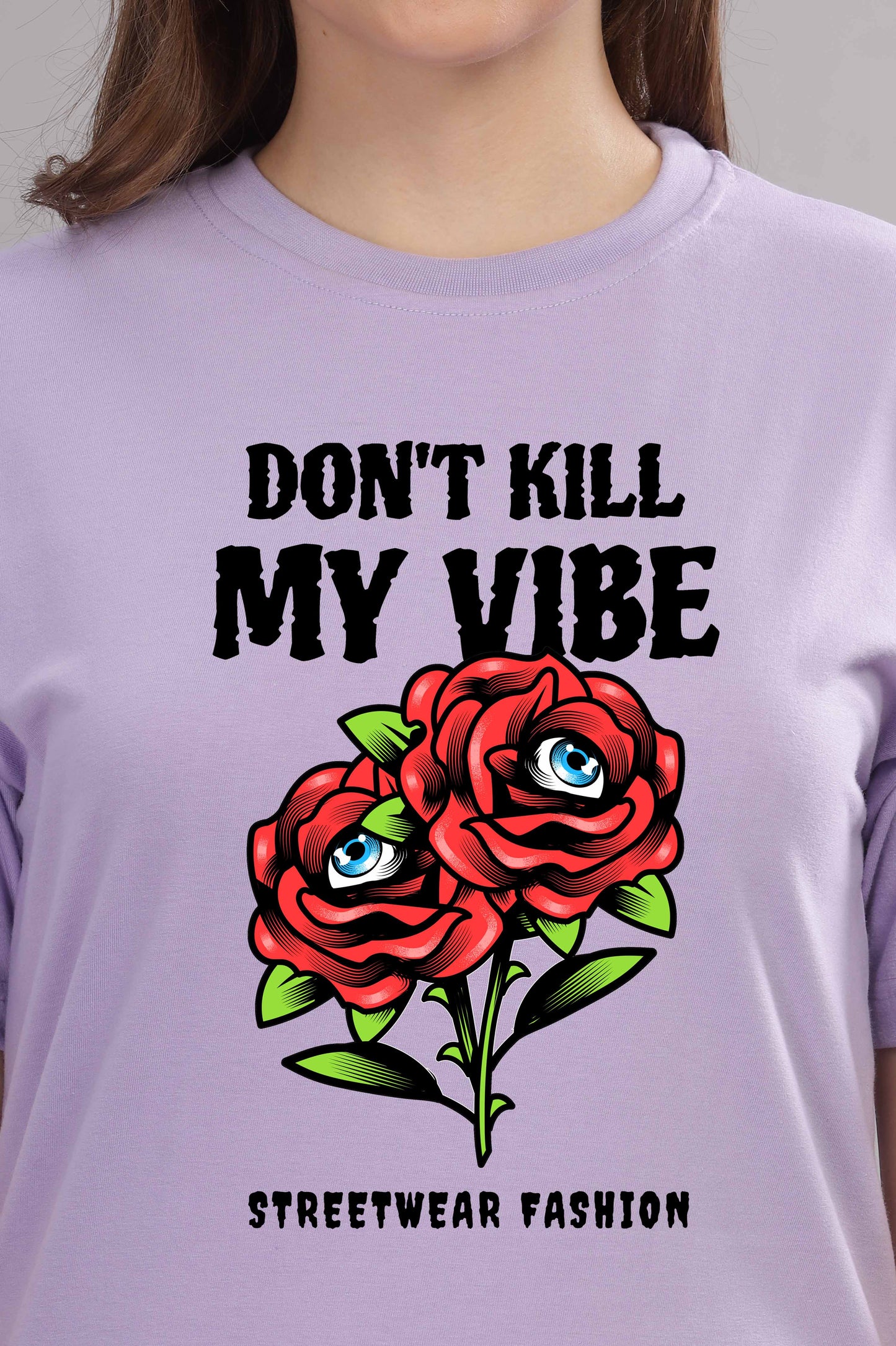 Women’s Printed Oversized Baggy Fit Rich Soft Cotton Fabric T-shirt