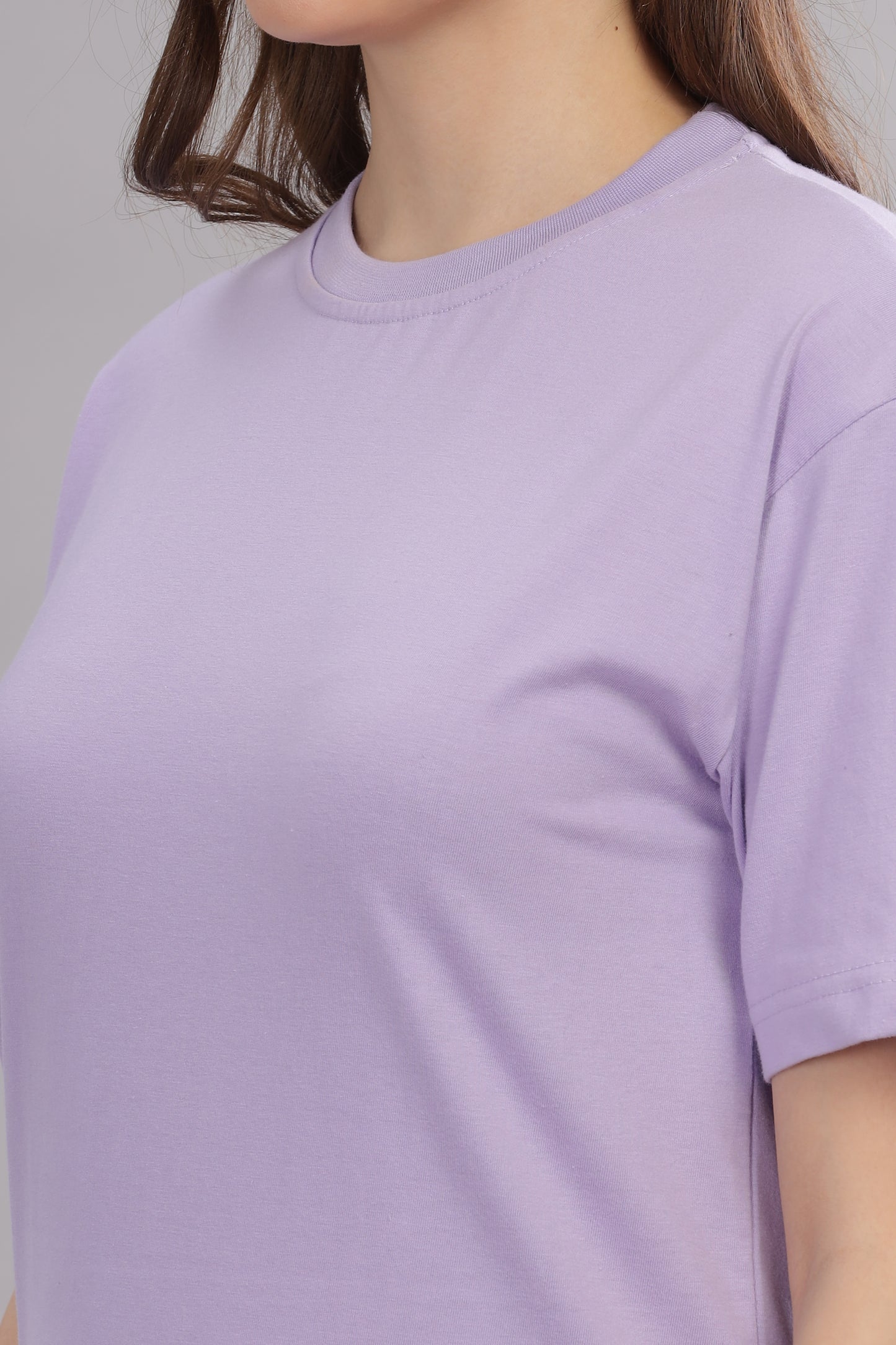 Women’s Premium Solid Cotton Oversized Baggy Fit Loose Fit T-Shirt