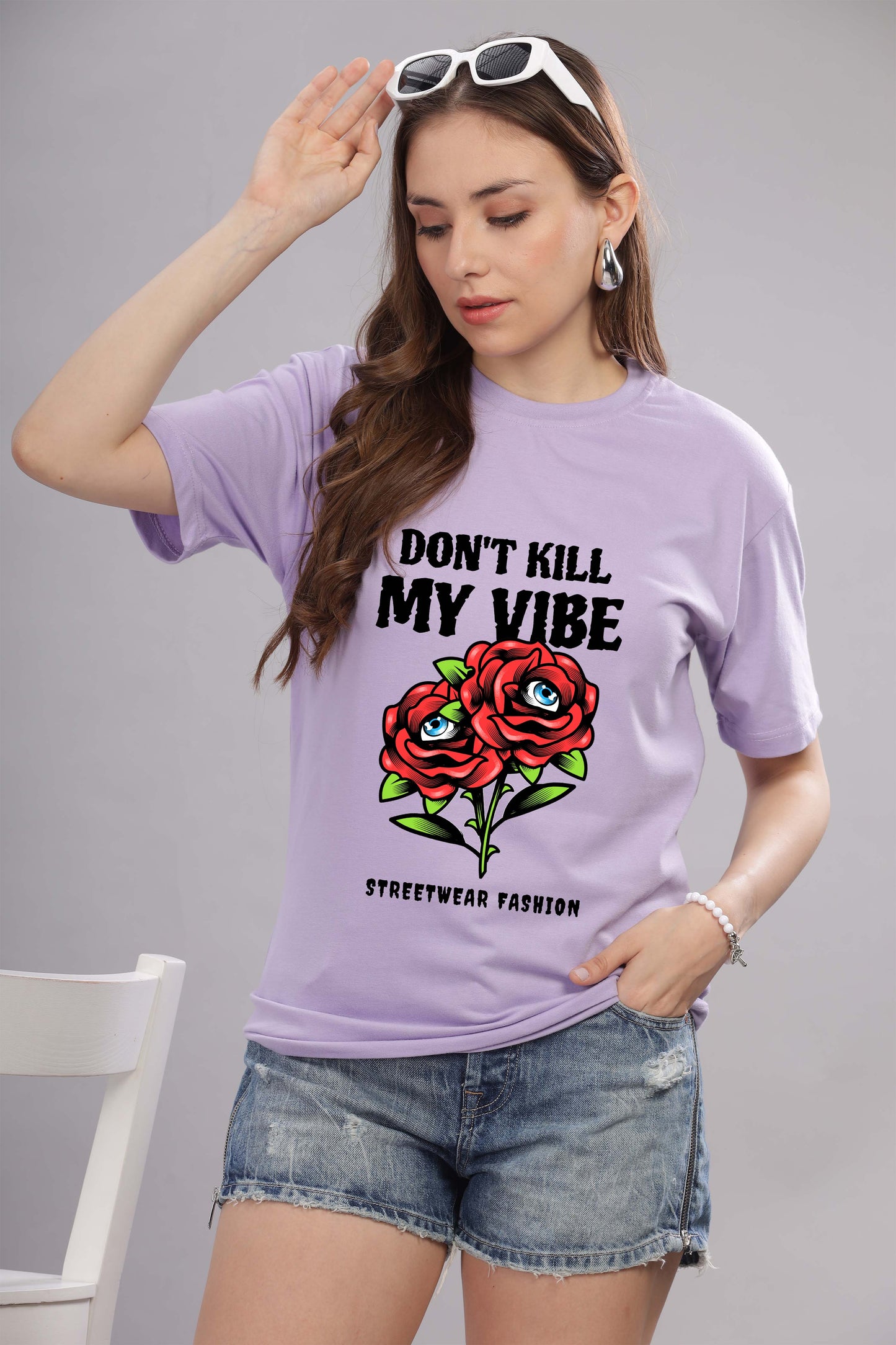 Women’s Printed Oversized Baggy Fit Rich Soft Cotton Fabric T-shirt
