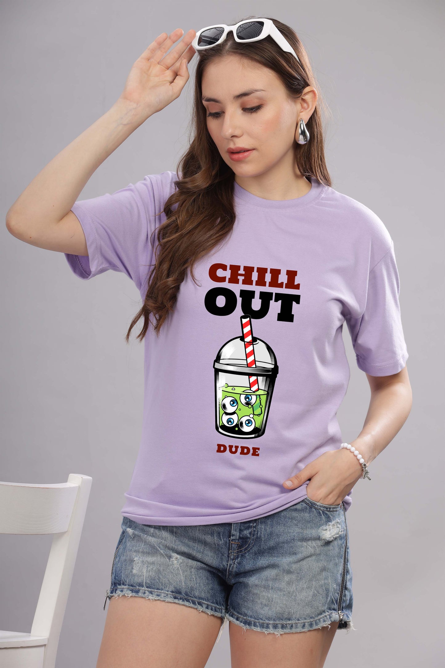 Women’s Printed Oversized Baggy Fit Rich Soft Cotton Fabric T-shirt