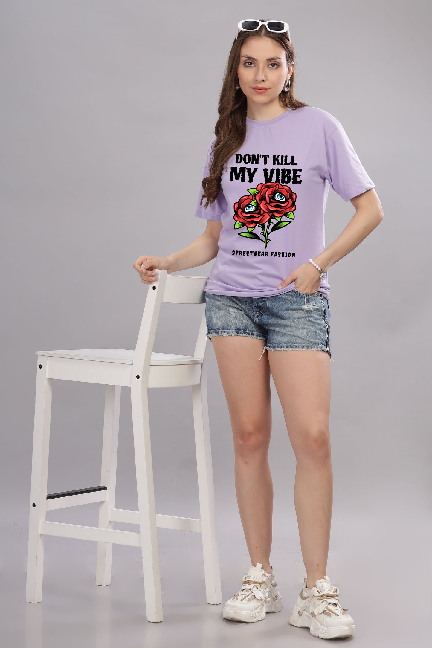 Women’s Printed Oversized Baggy Fit Rich Soft Cotton Fabric T-shirt