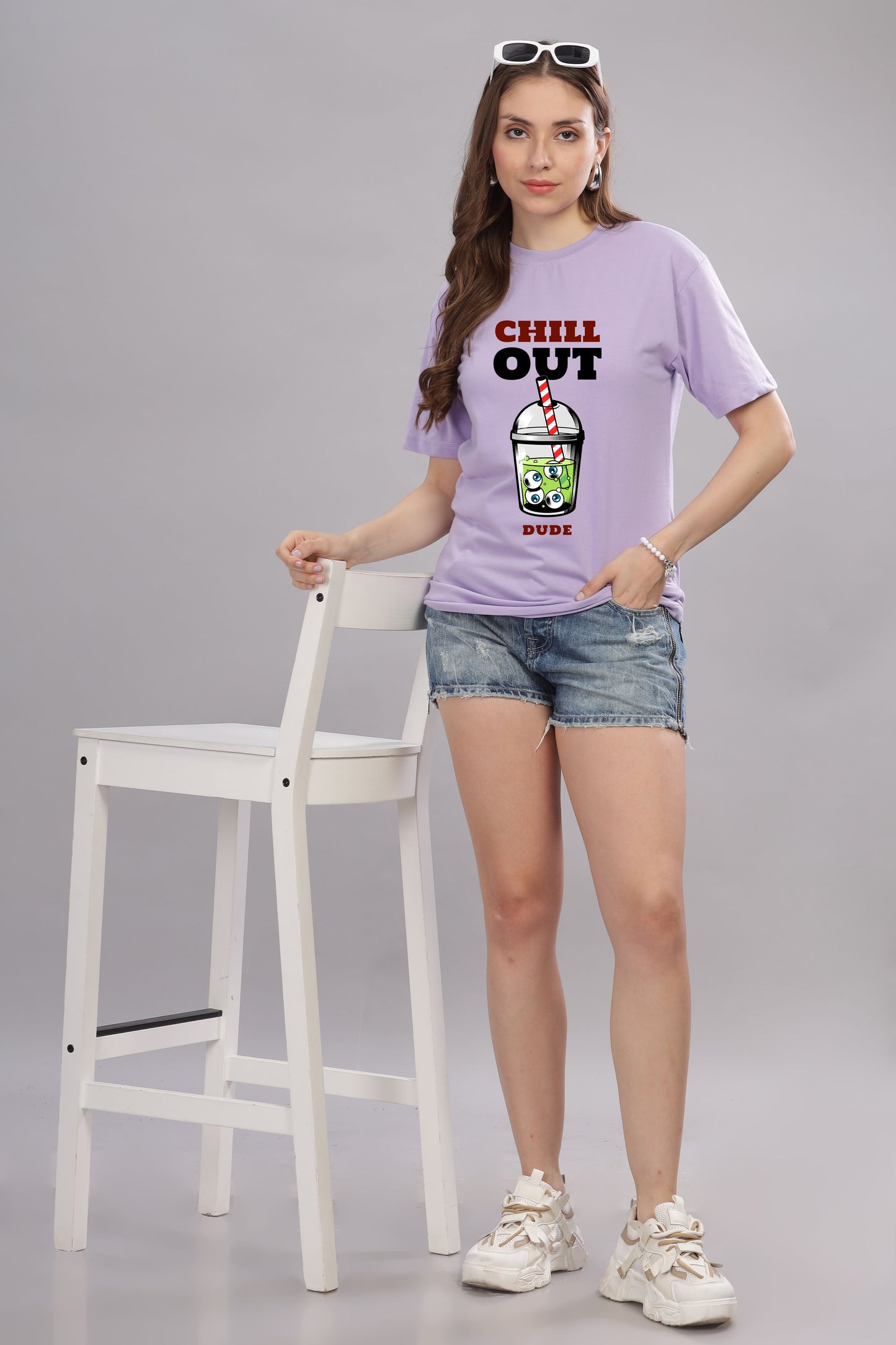 Women’s Printed Oversized Baggy Fit Rich Soft Cotton Fabric T-shirt