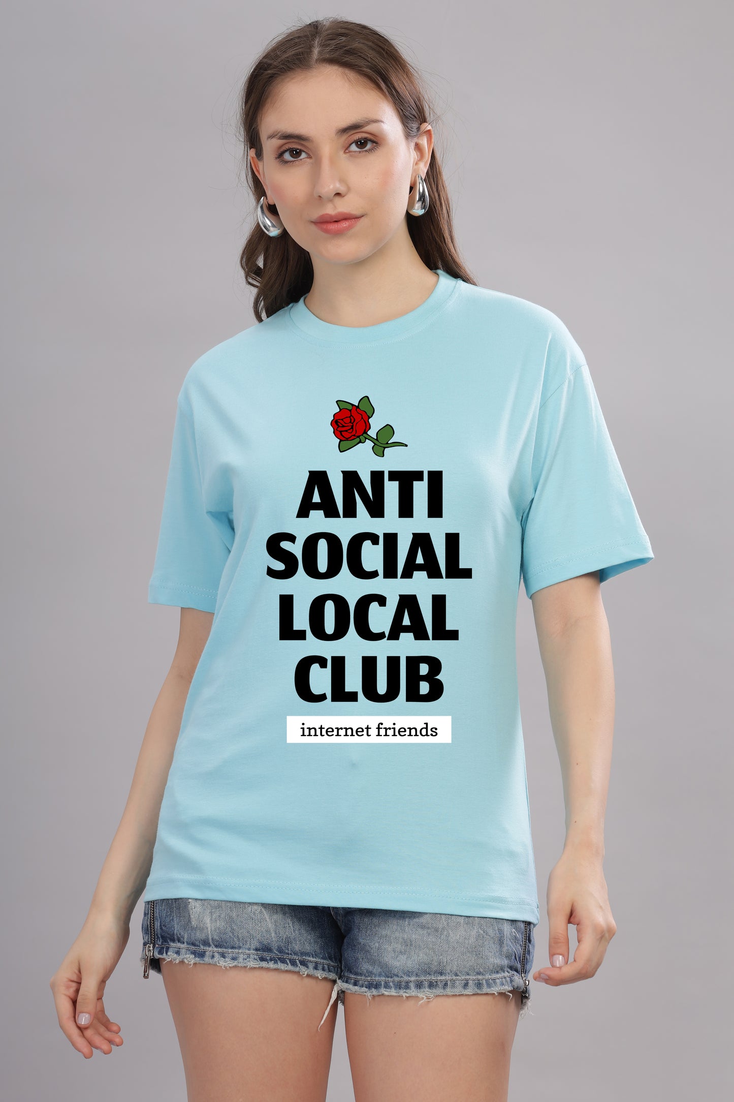 Women’s Printed Oversized Baggy Fit Rich Soft Cotton Fabric T-shirt