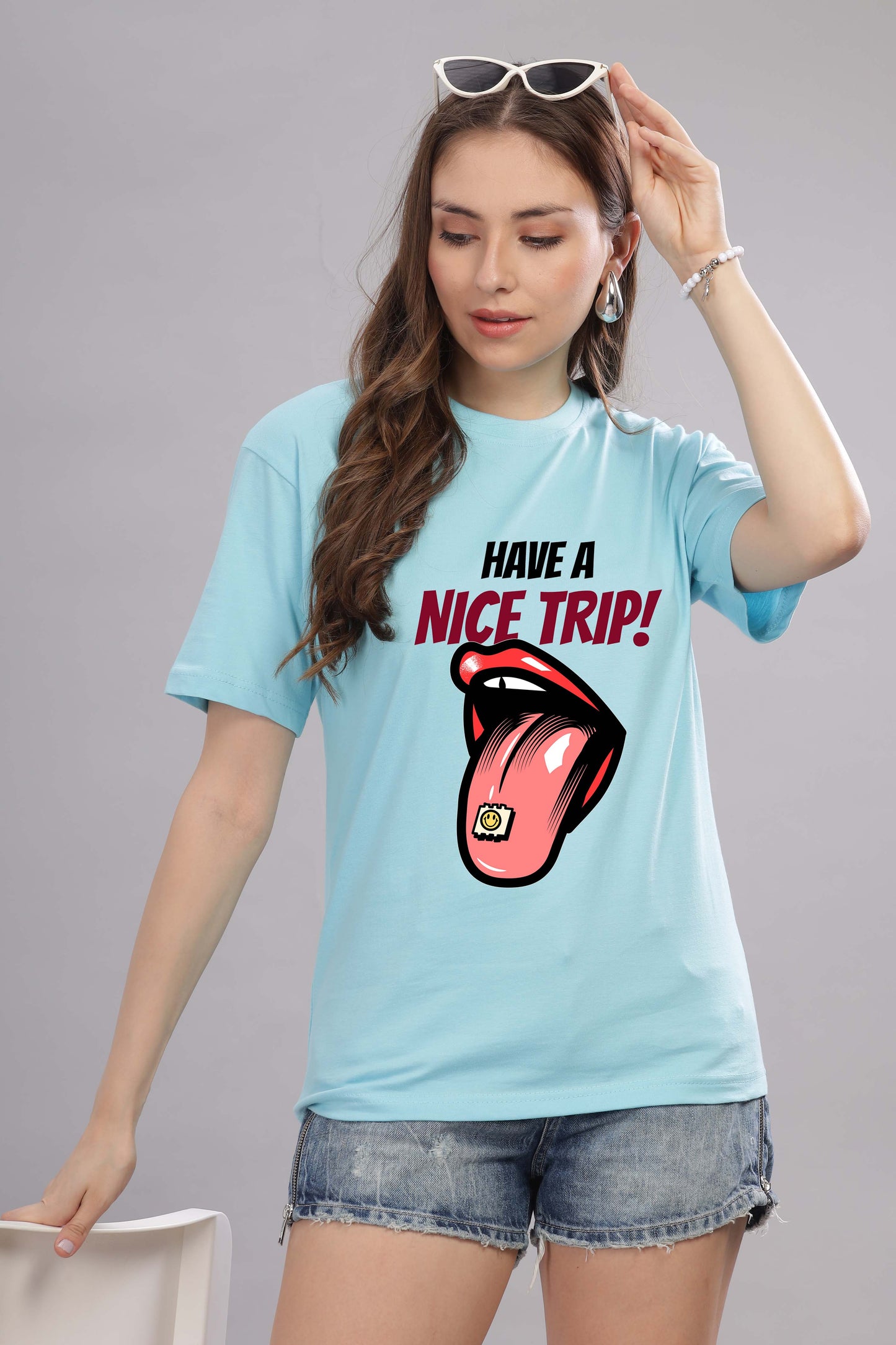 Women’s Printed Oversized Baggy Fit Rich Soft Cotton Fabric T-shirt