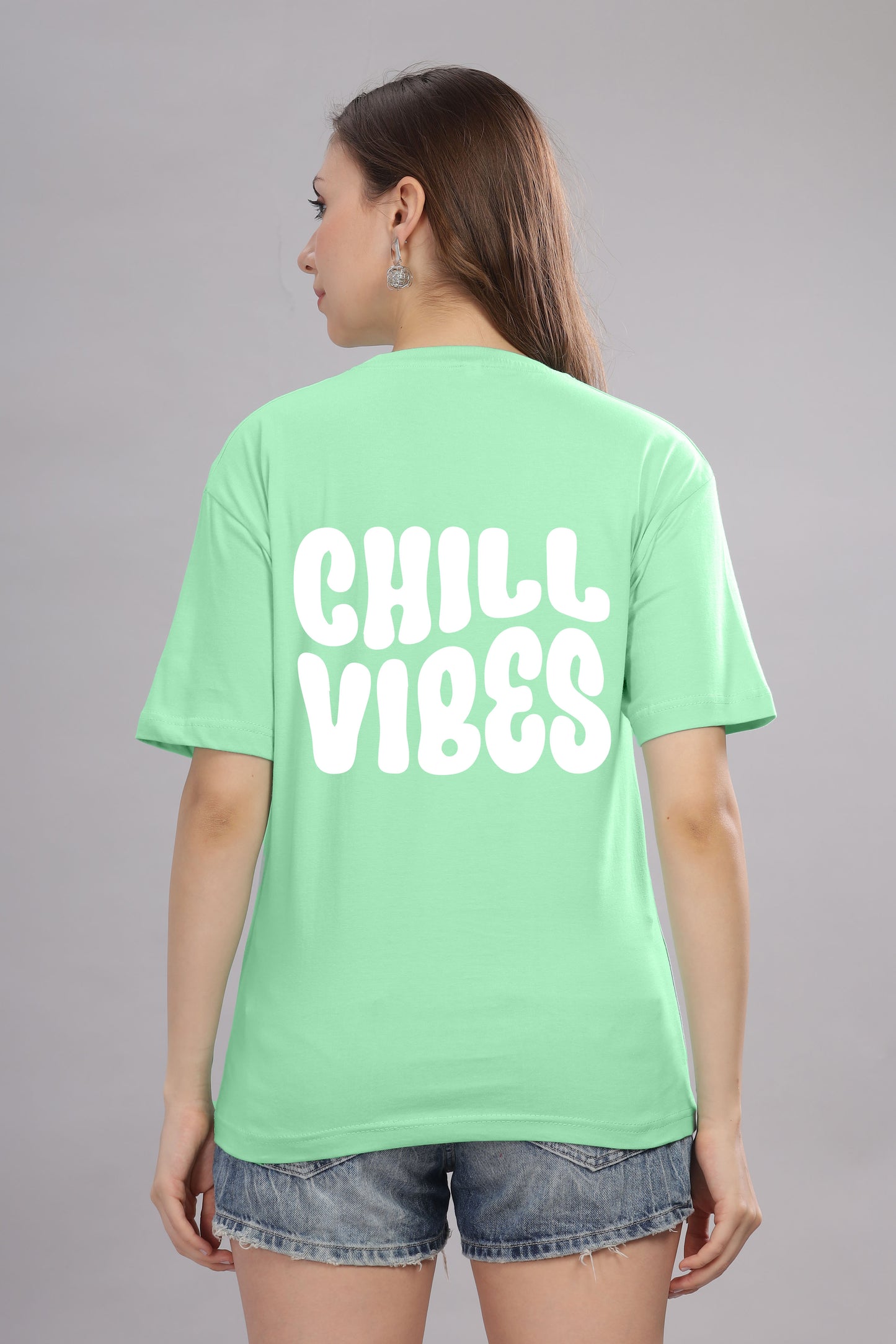 Chill Vibes Women’s Relaxed Fit Oversized Baggy Fit T-Shirt