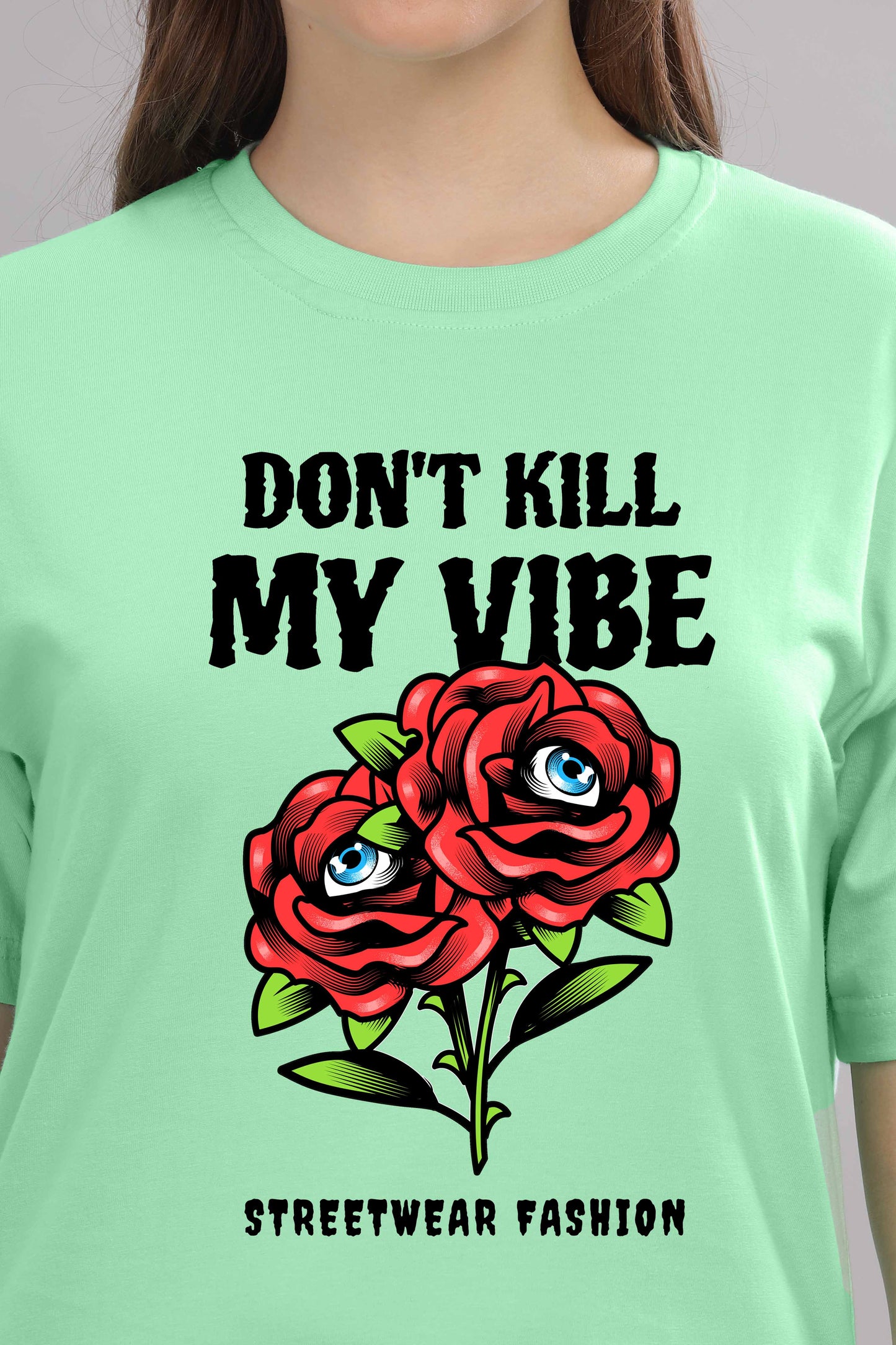 Women’s Printed Oversized Baggy Fit Rich Soft Cotton Fabric T-shirt