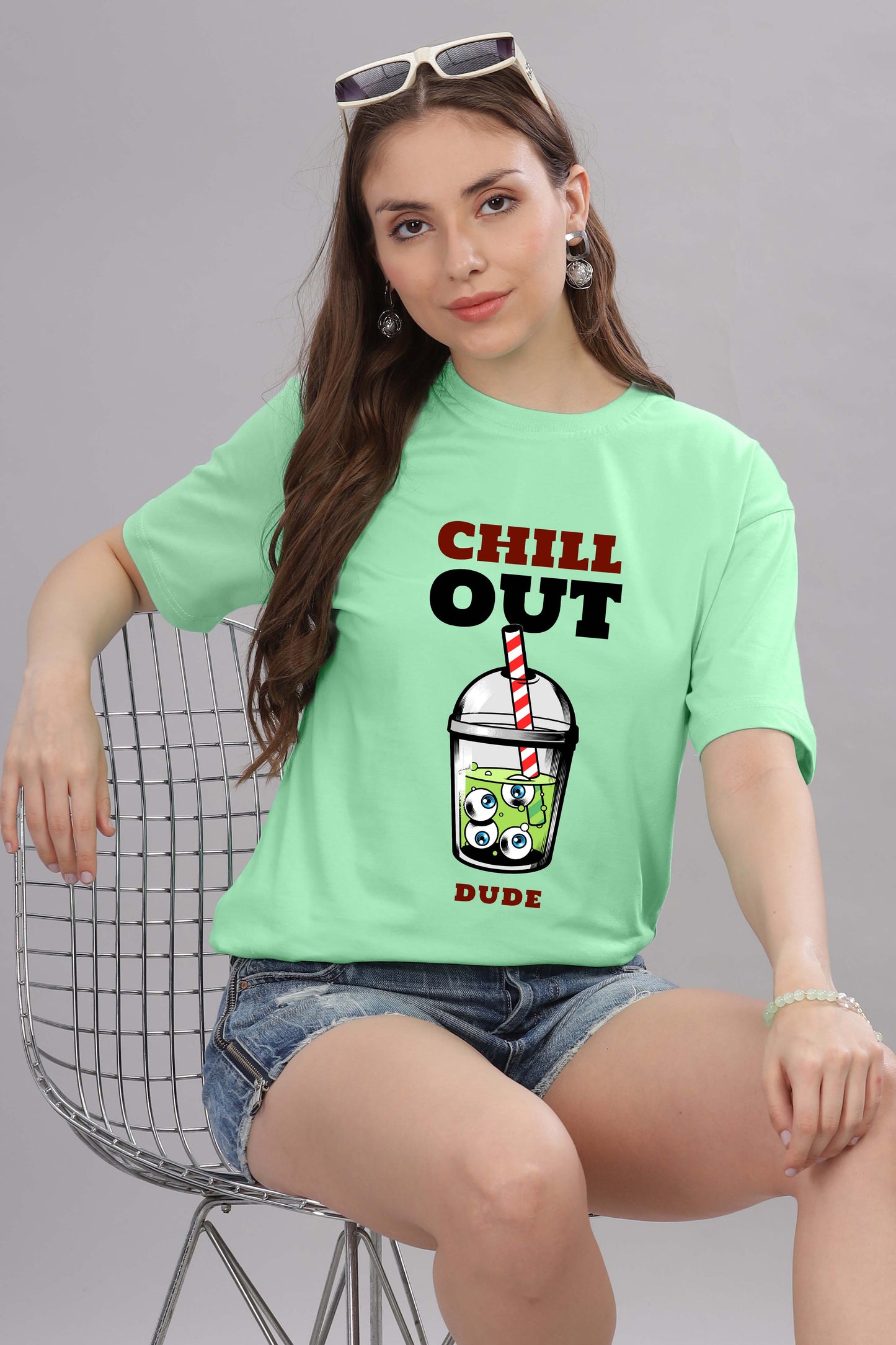 Women’s Printed Oversized Baggy Fit Rich Soft Cotton Fabric T-shirt