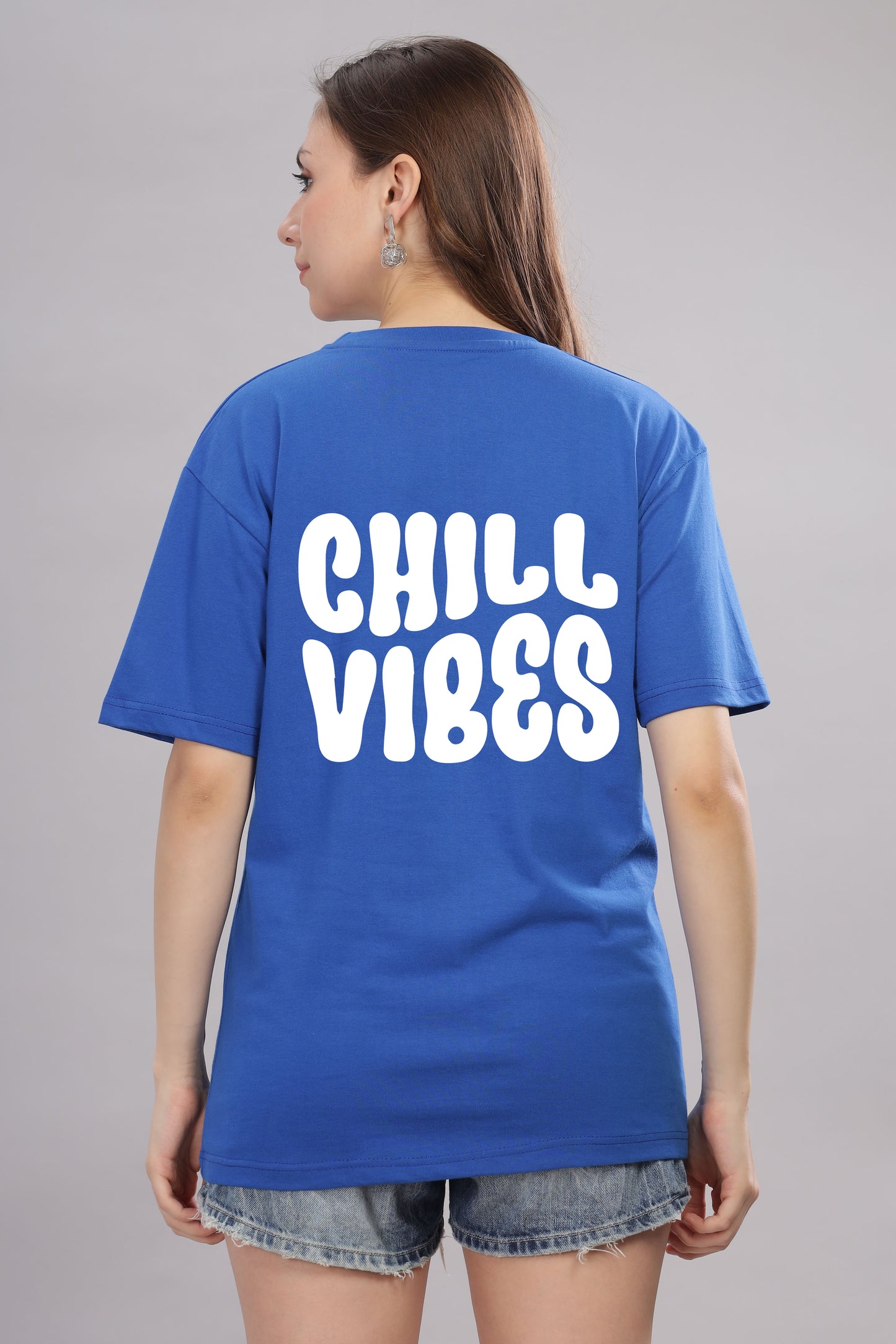 Chill Vibes Women’s Relaxed Fit Oversized Baggy Fit T-Shirt