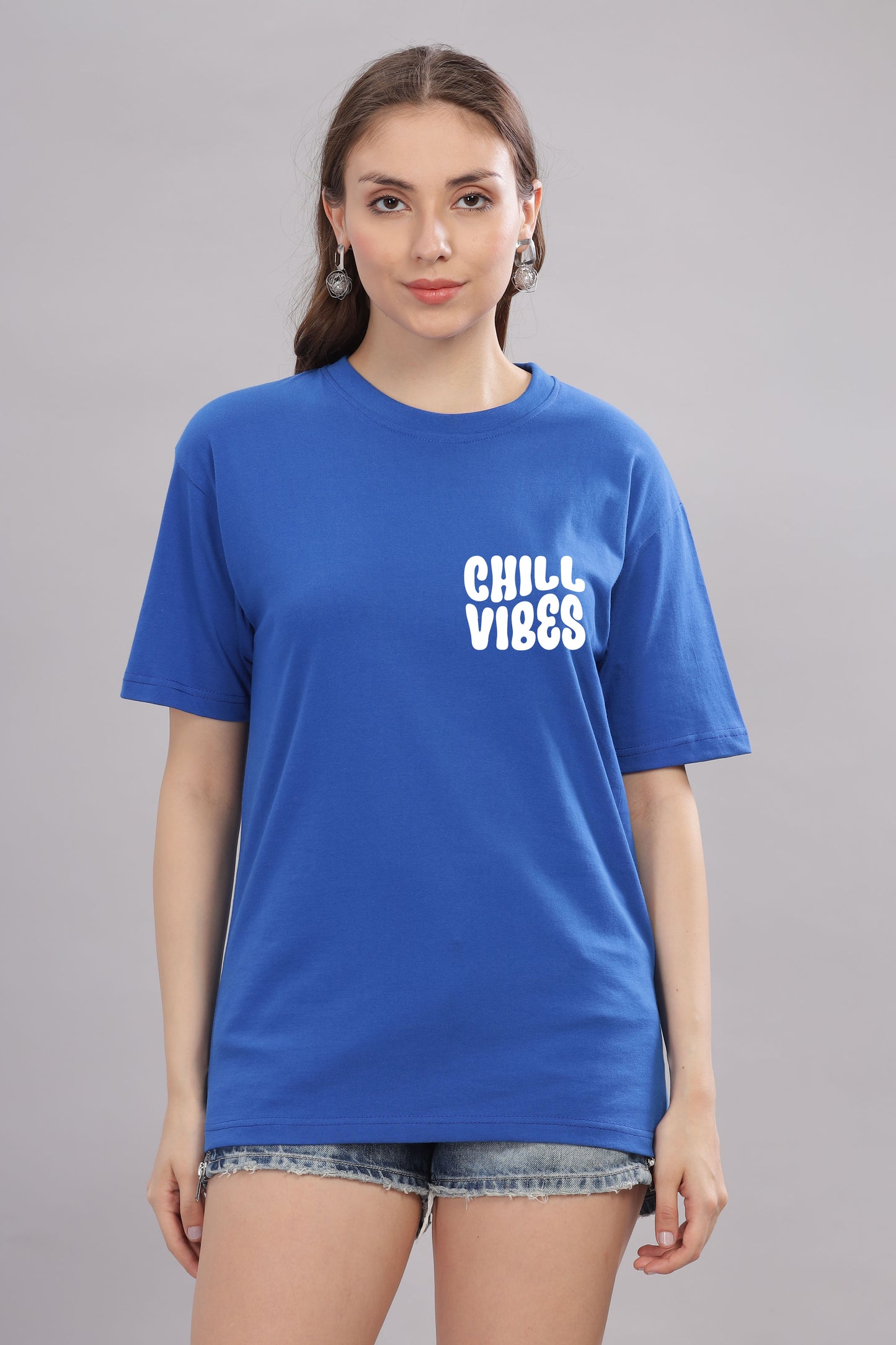 Chill Vibes Women’s Relaxed Fit Oversized Baggy Fit T-Shirt