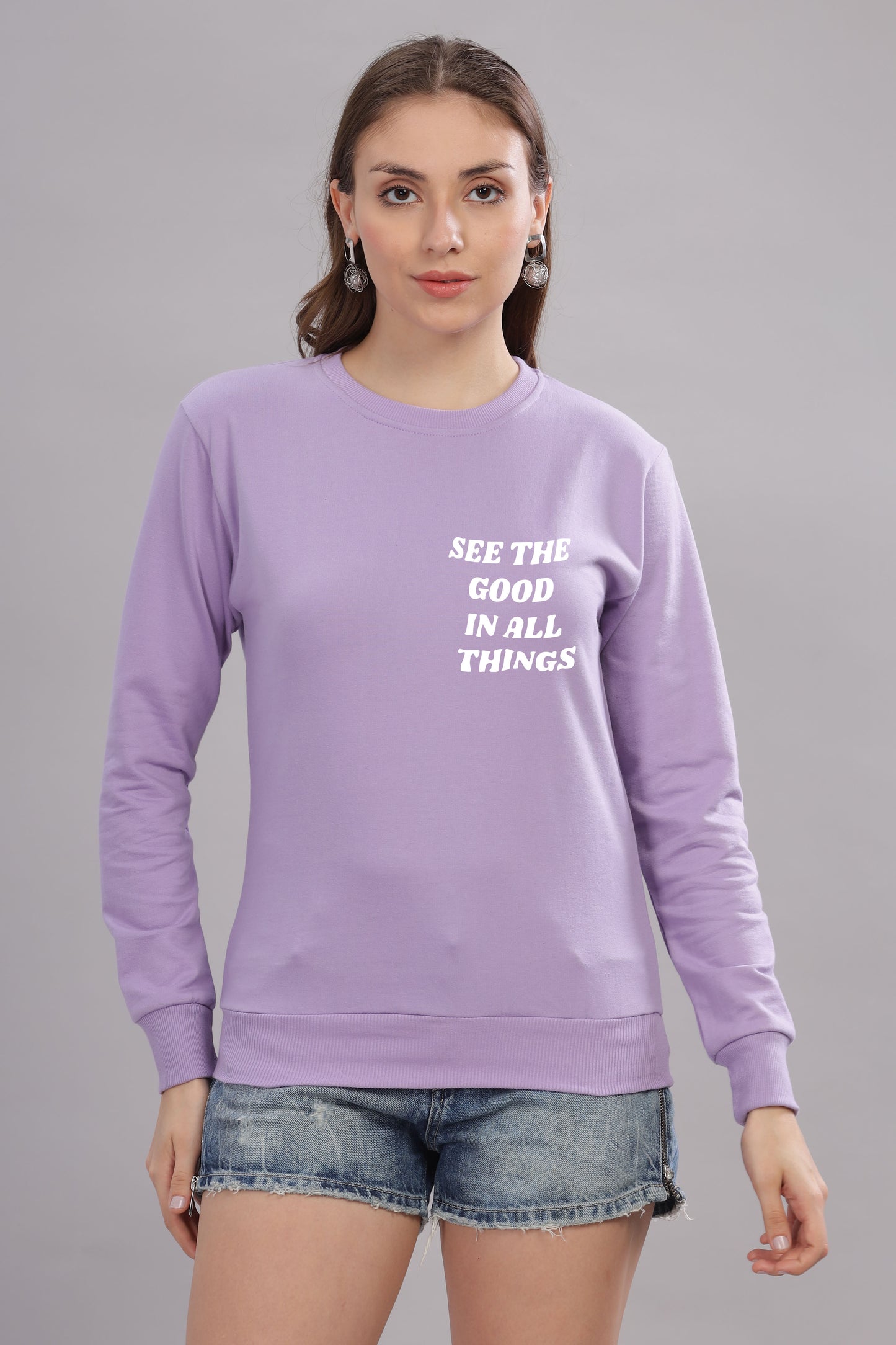 See the Good in All Things Women’s Cozy Full Sleeve Sweatshirt