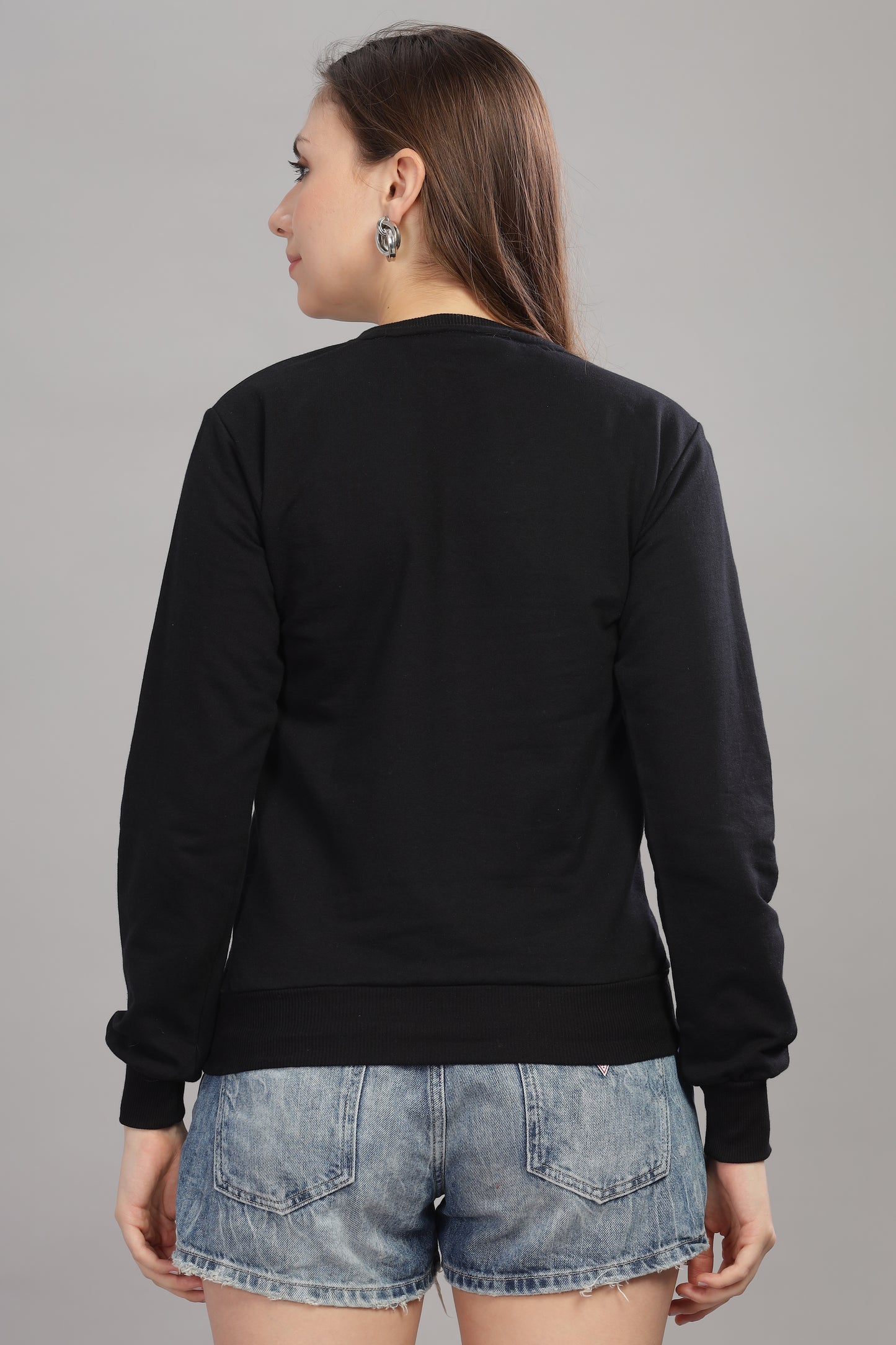 Women’s Solid Prefect Comfortable Full Sleeve Soft & Cozy Feel Sweatshirt