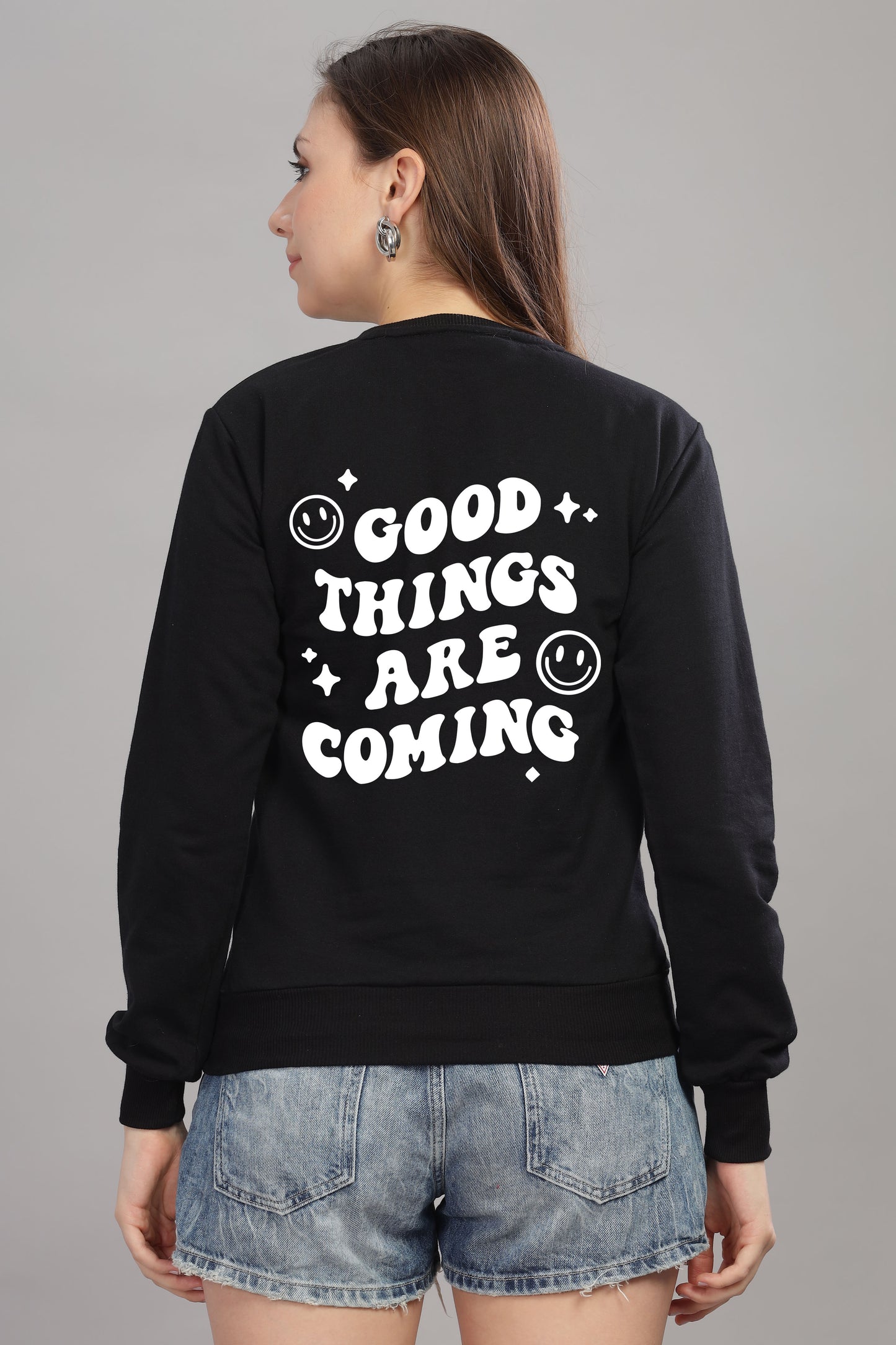 Good Things Are Coming Women’s Cozy Sweatshirt
