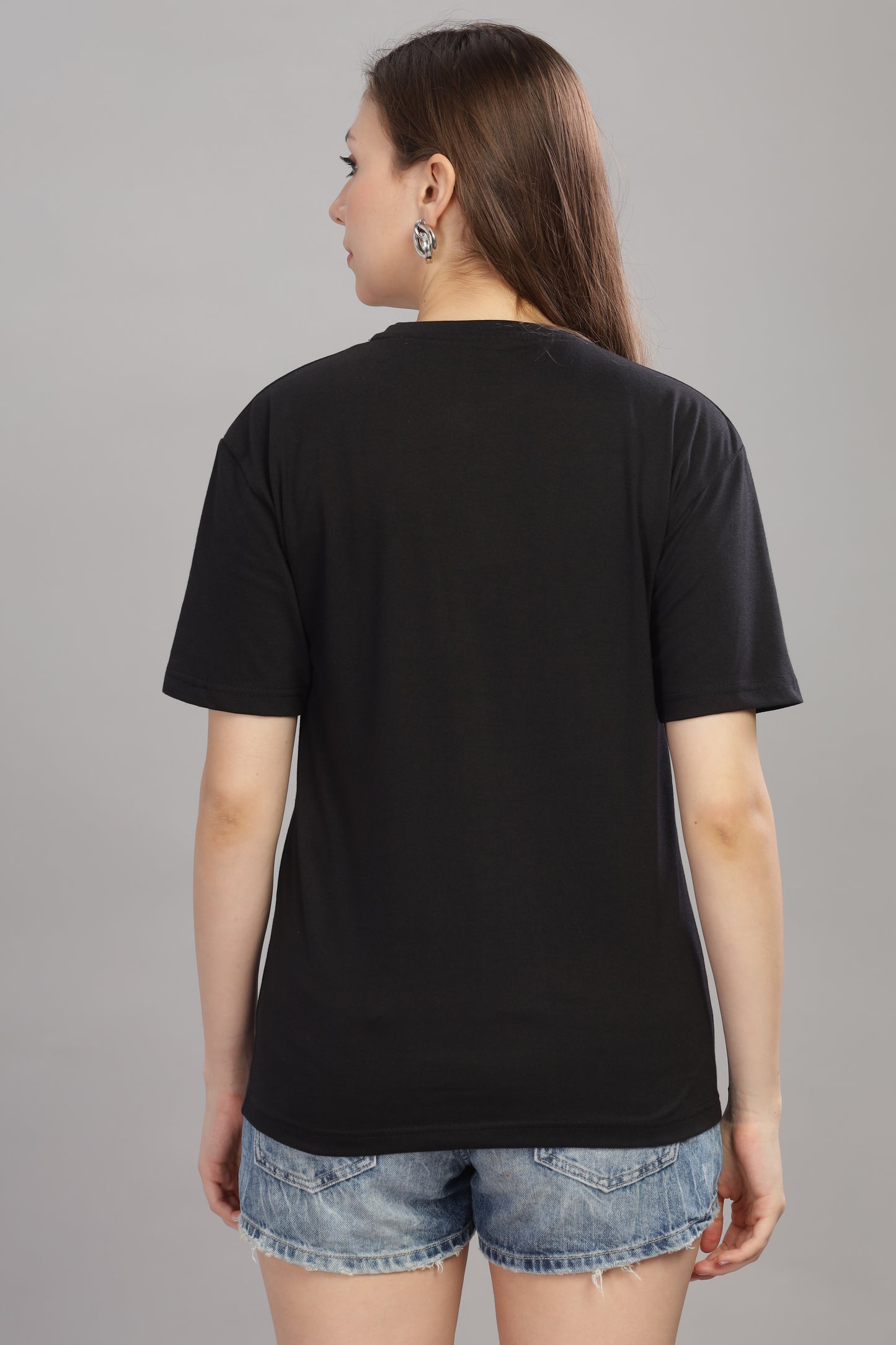 Women’s Premium Solid Cotton Oversized Baggy Fit Loose Fit T-Shirt