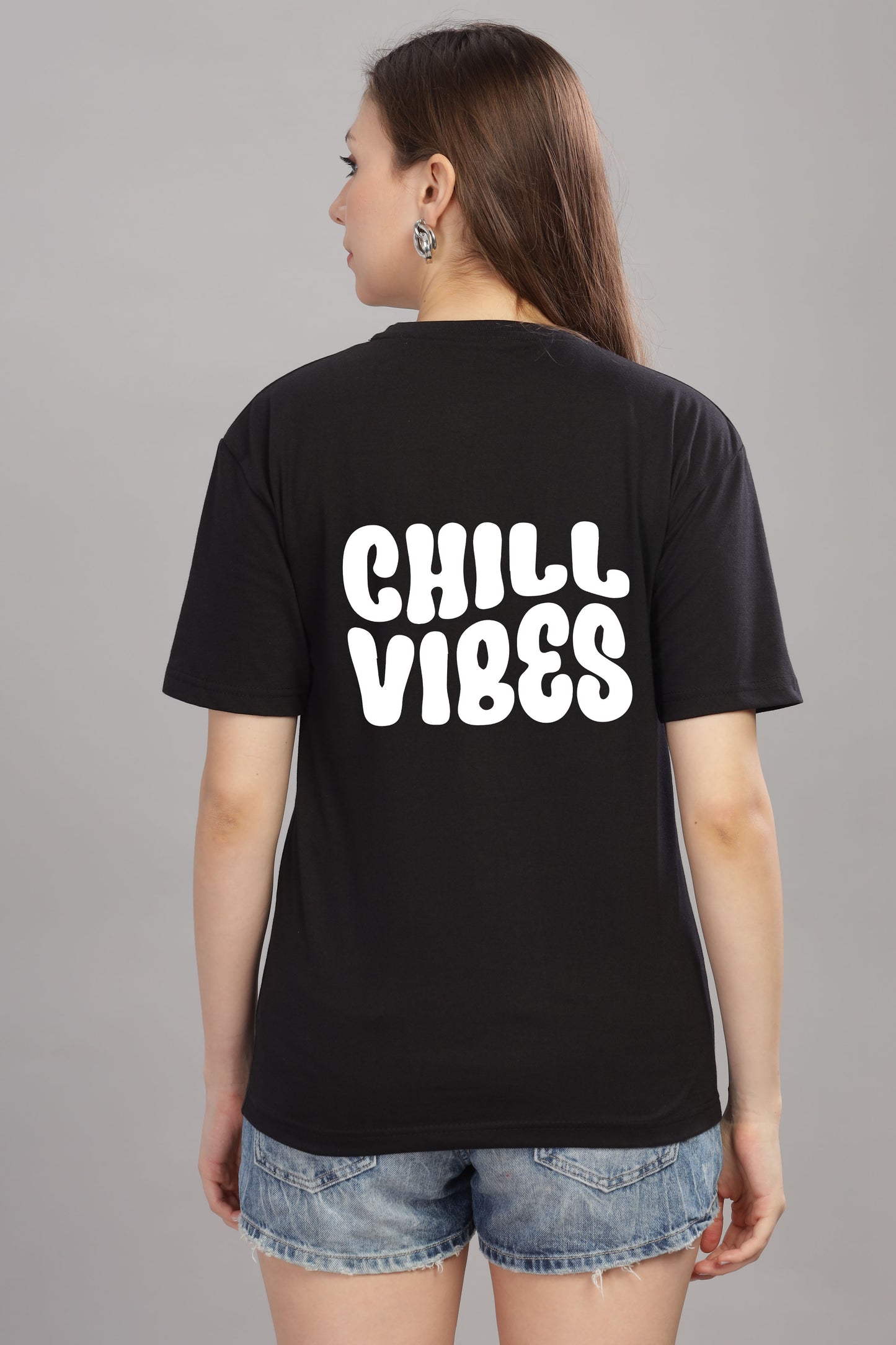 Chill Vibes Women’s Relaxed Fit Oversized Baggy Fit T-Shirt