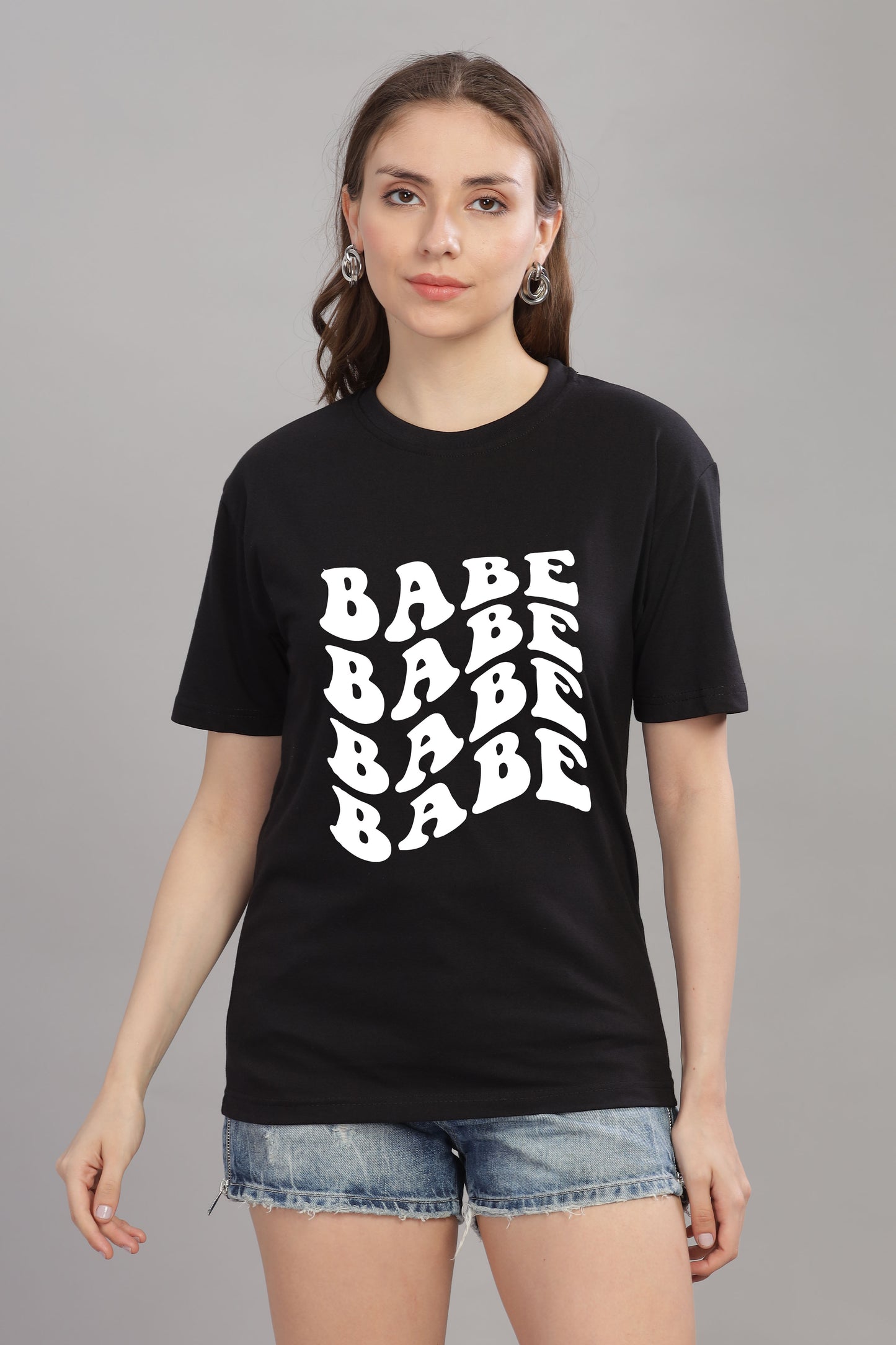 Babe Oversized Baggy Loose Fit T-Shirt