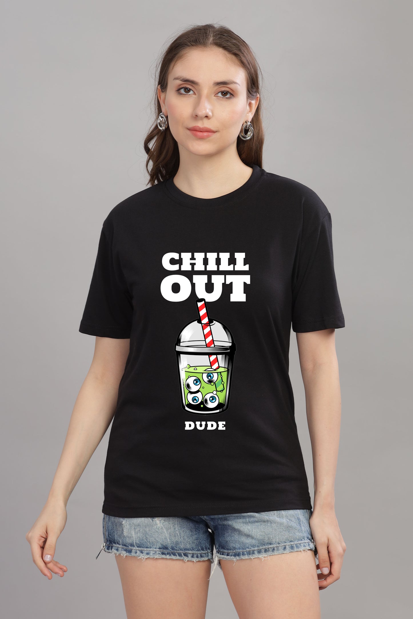 Women’s Printed Oversized Baggy Fit Rich Soft Cotton Fabric T-shirt