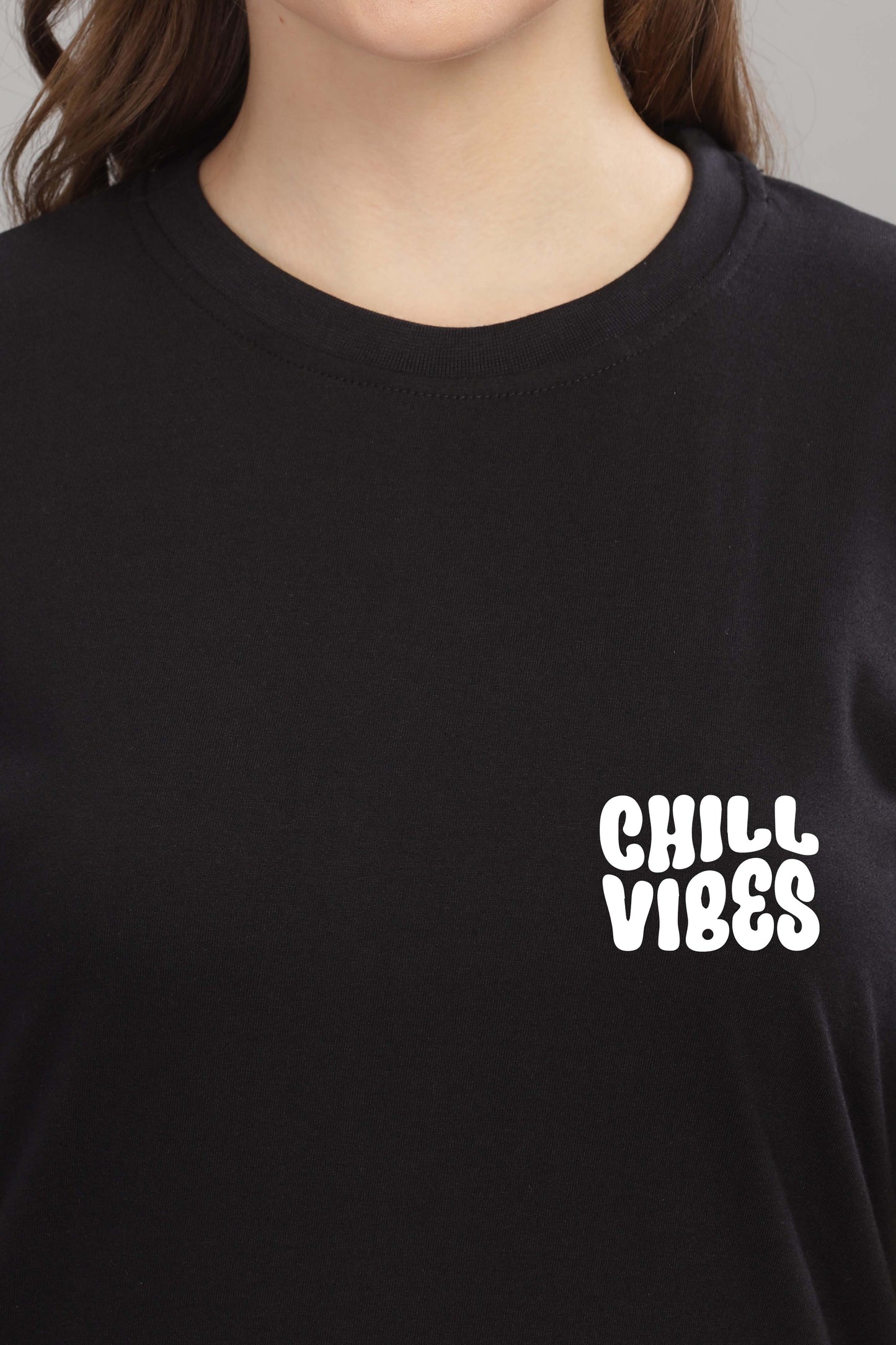 Chill Vibes Women’s Relaxed Fit Oversized Baggy Fit T-Shirt