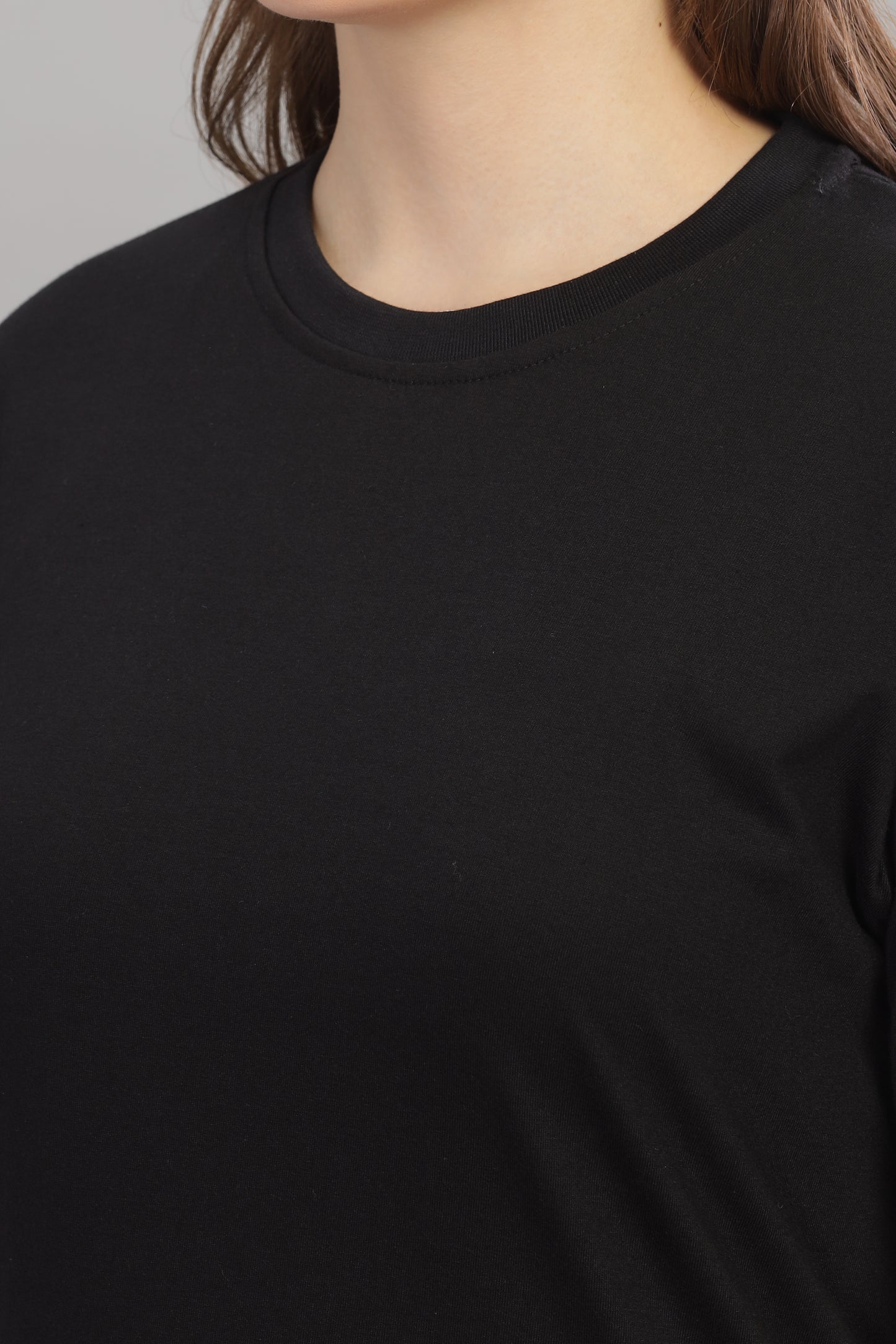 Women’s Premium Solid Cotton Oversized Baggy Fit Loose Fit T-Shirt