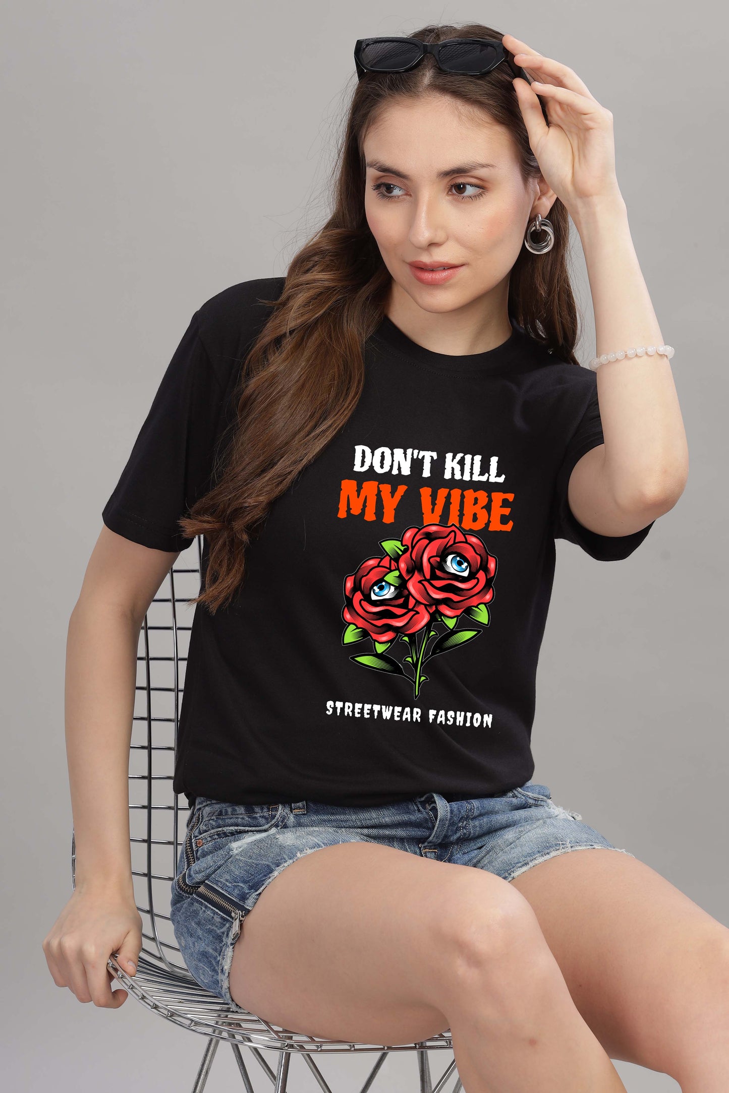 Women’s Printed Oversized Baggy Fit Rich Soft Cotton Fabric T-shirt