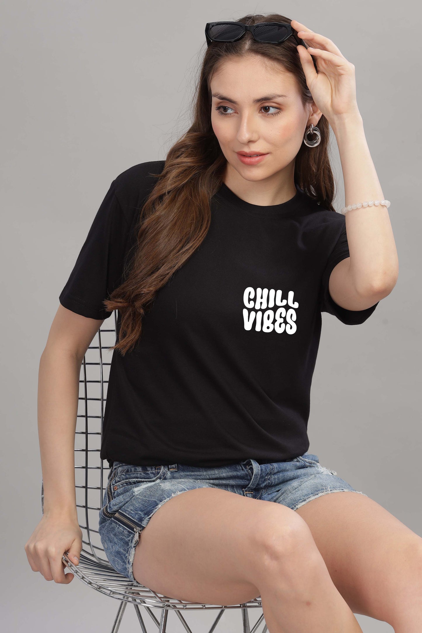 Chill Vibes Women’s Relaxed Fit Oversized Baggy Fit T-Shirt