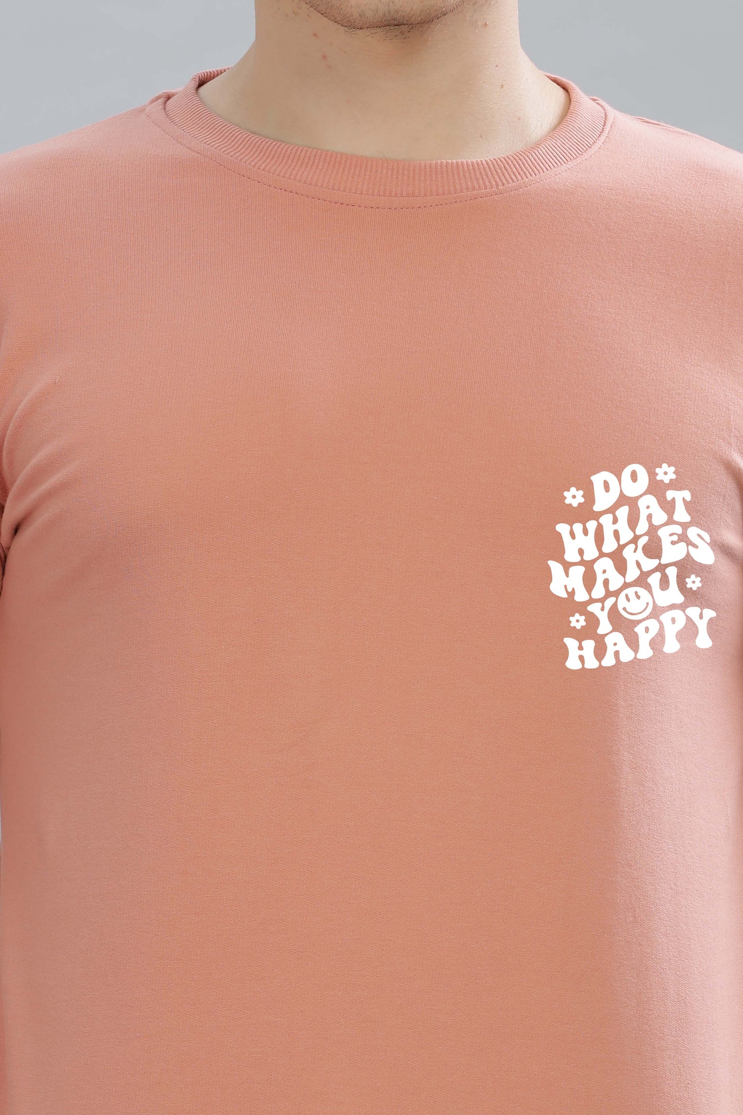 Do What Makes You Happy Men's Cozy & Stylish Full Sleeve Sweatshirt