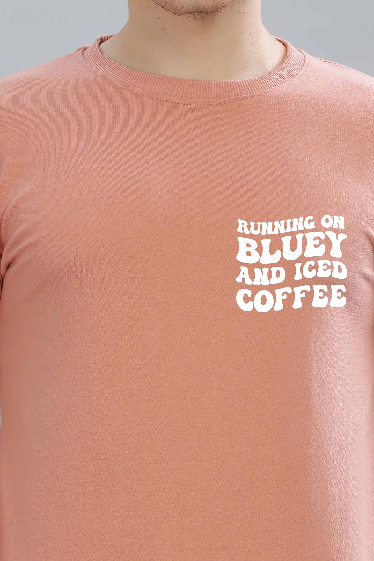 Running on Bluey and Iced Coffee Men's Sweatshirt | Super Soft Cotton