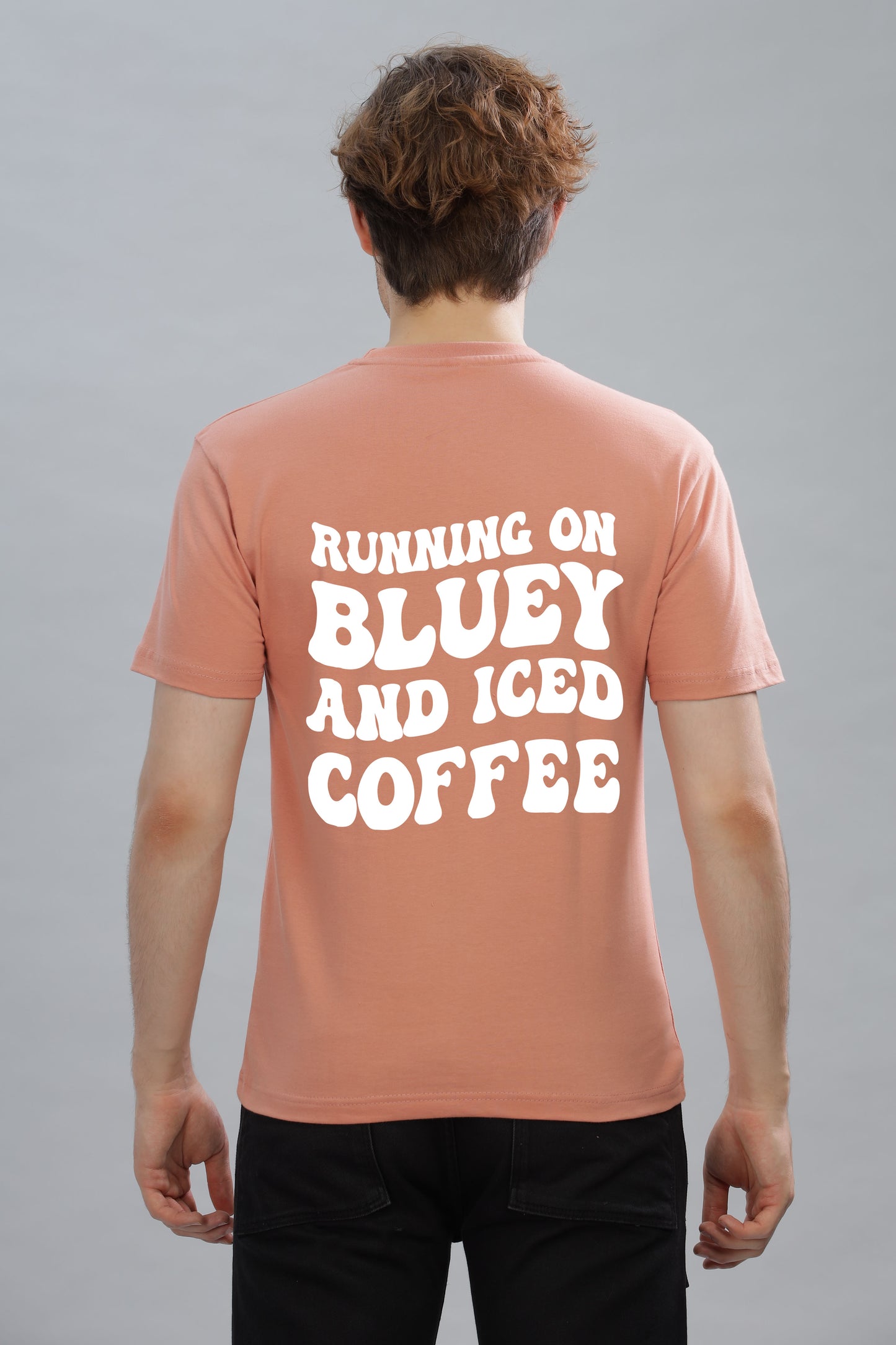 Running on Bluey and Iced Coffee Men's T-Shirt | Comfortable & Stylish
