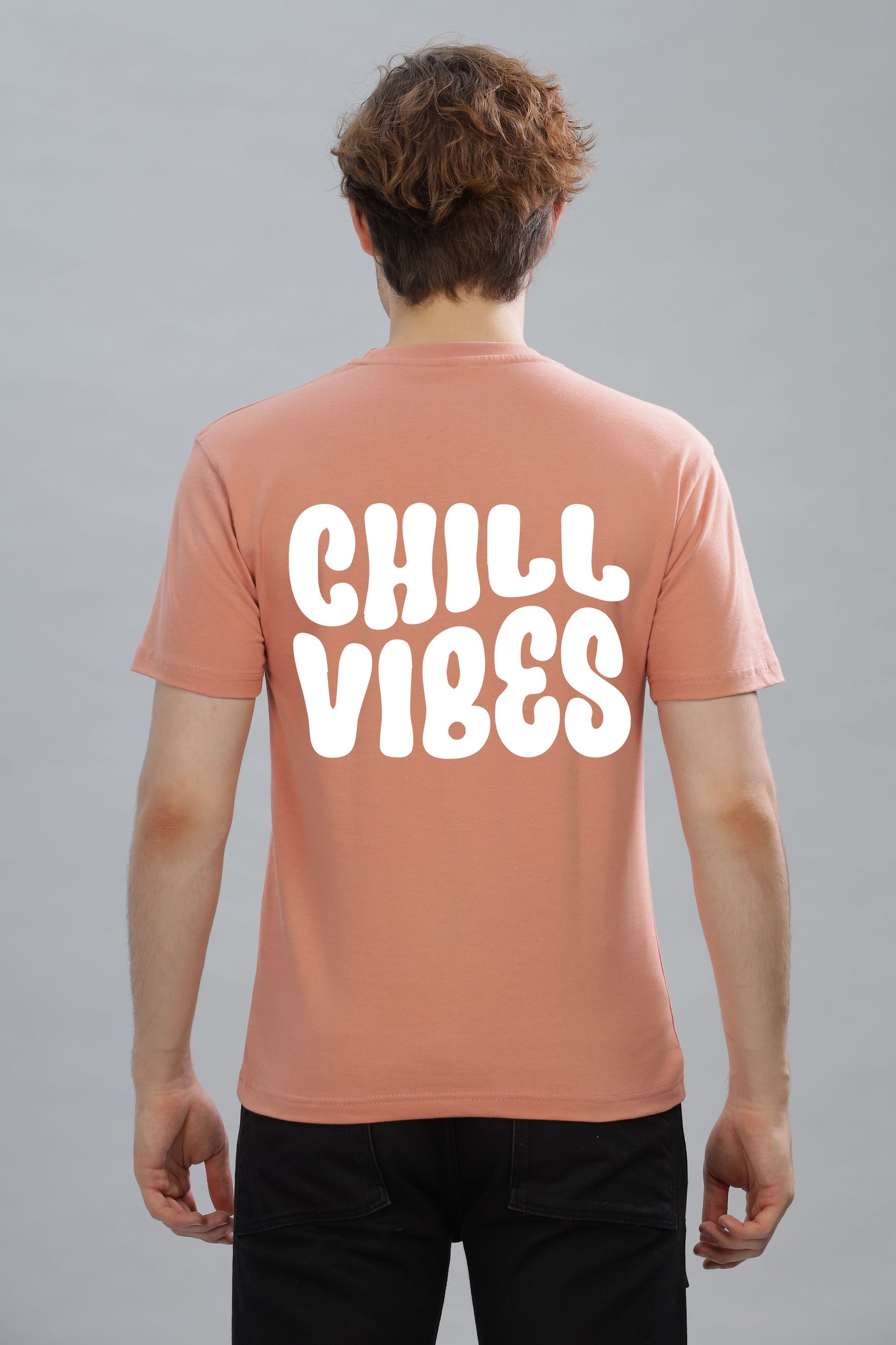 Chill Vibes Men’s Soft Cotton Rich Fabric Relaxed Oversized Baggy Fit T-Shirt