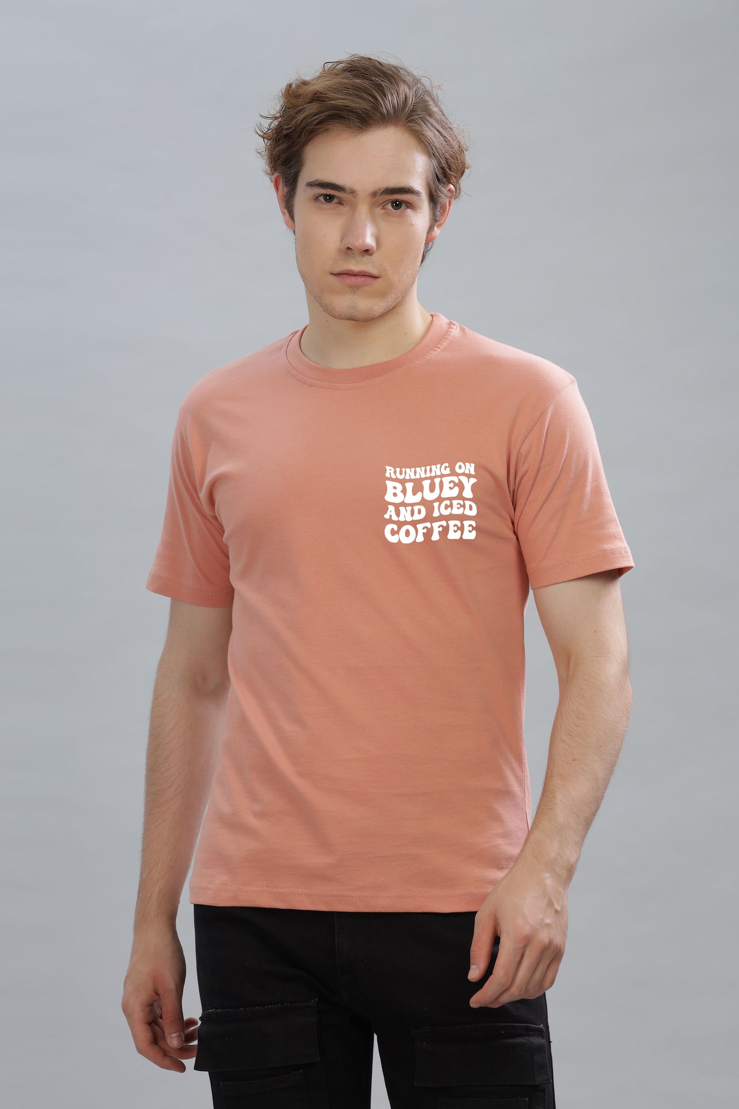 Running on Bluey and Iced Coffee Men's T-Shirt | Comfortable & Stylish