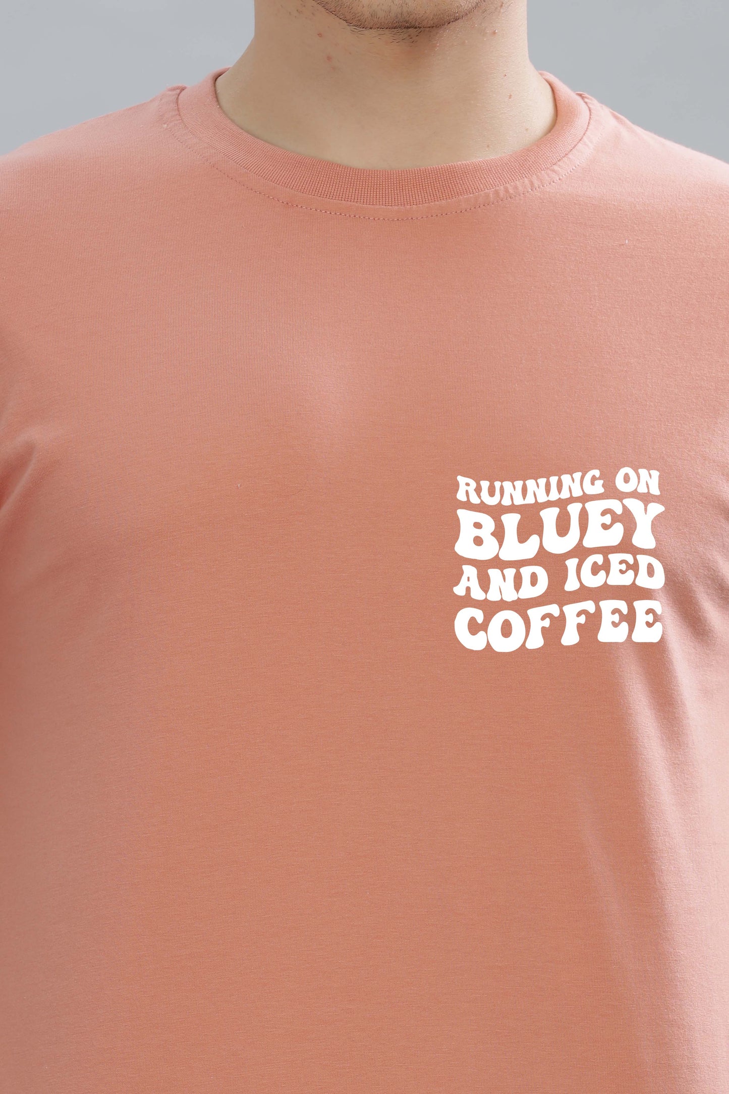 Running on Bluey and Iced Coffee Men's T-Shirt | Comfortable & Stylish
