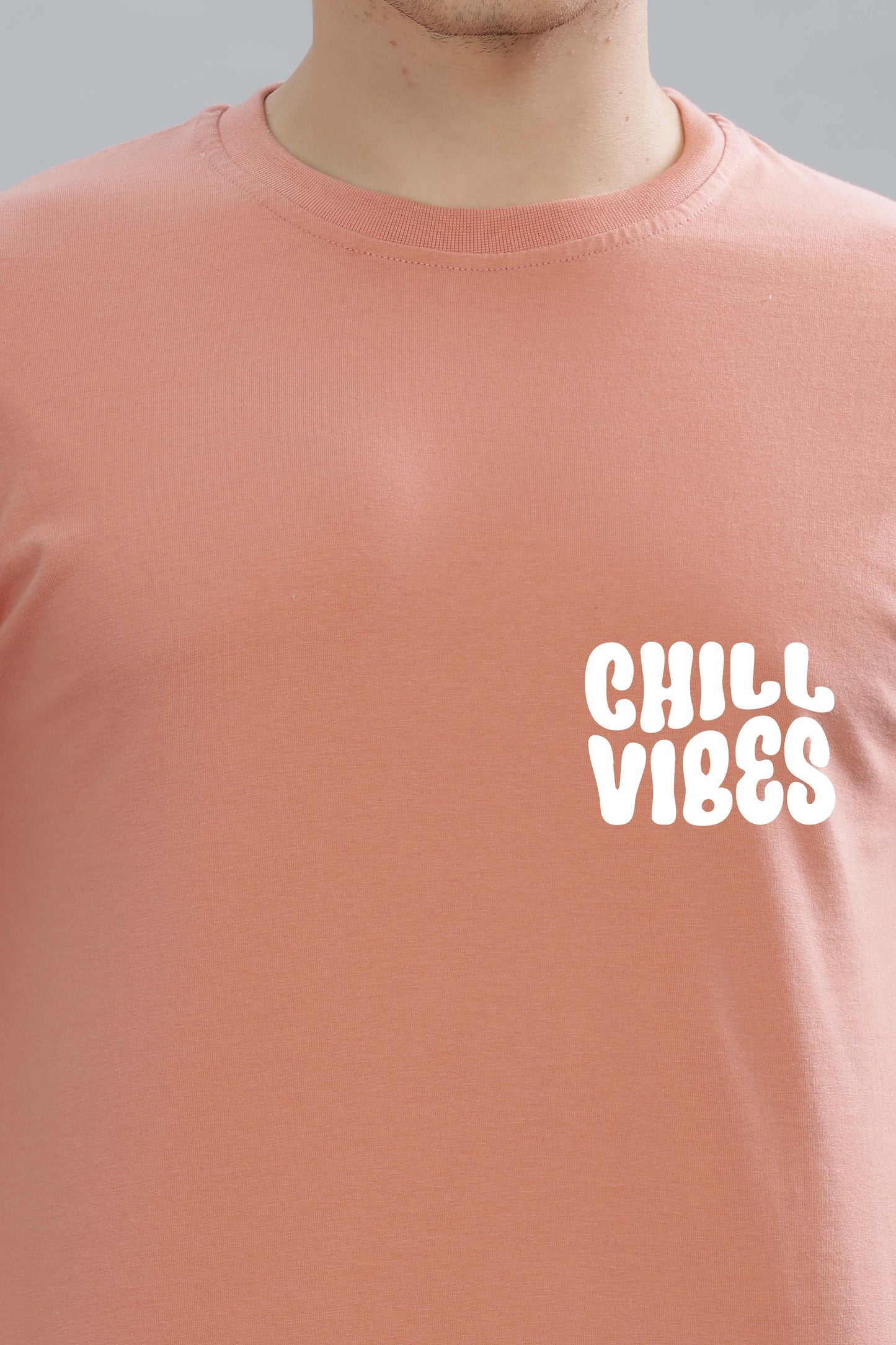 Chill Vibes Men’s Soft Cotton Rich Fabric Relaxed Oversized Baggy Fit T-Shirt