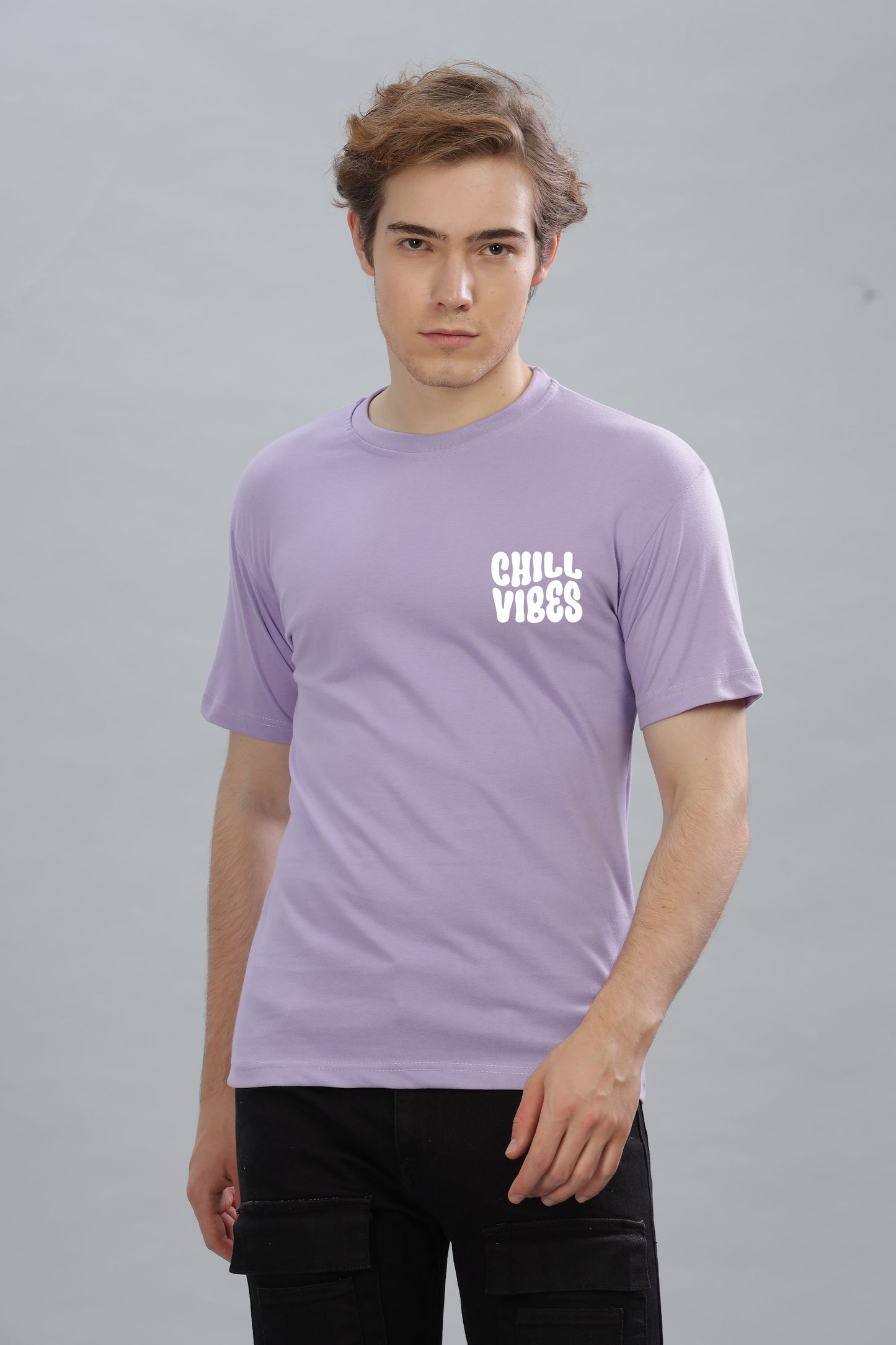 Chill Vibes Men’s Soft Cotton Rich Fabric Relaxed Oversized Baggy Fit T-Shirt