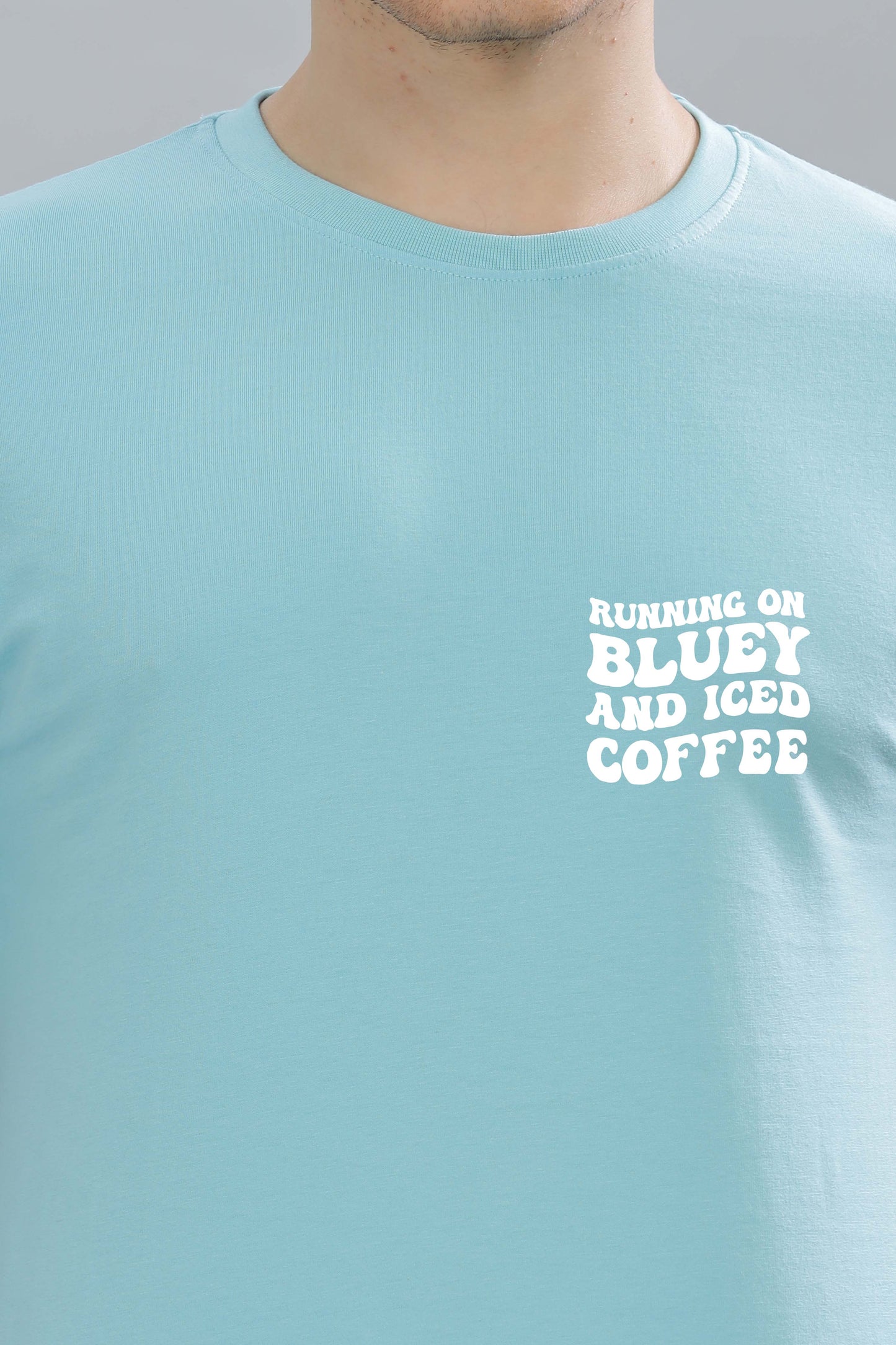 Running on Bluey and Iced Coffee Men's T-Shirt | Comfortable & Stylish