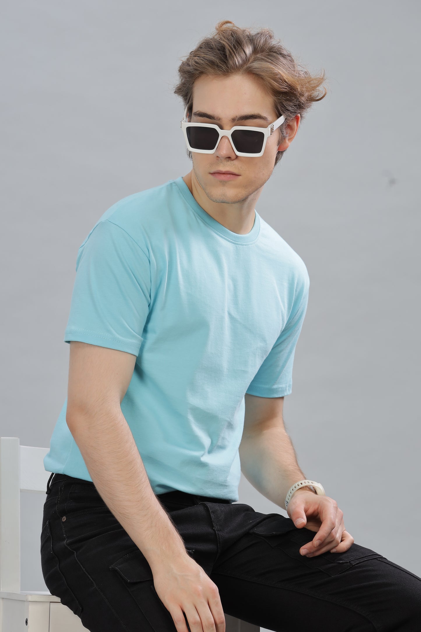 Men’s Plain Premium Cotton Oversized baggy Fit T-Shirt