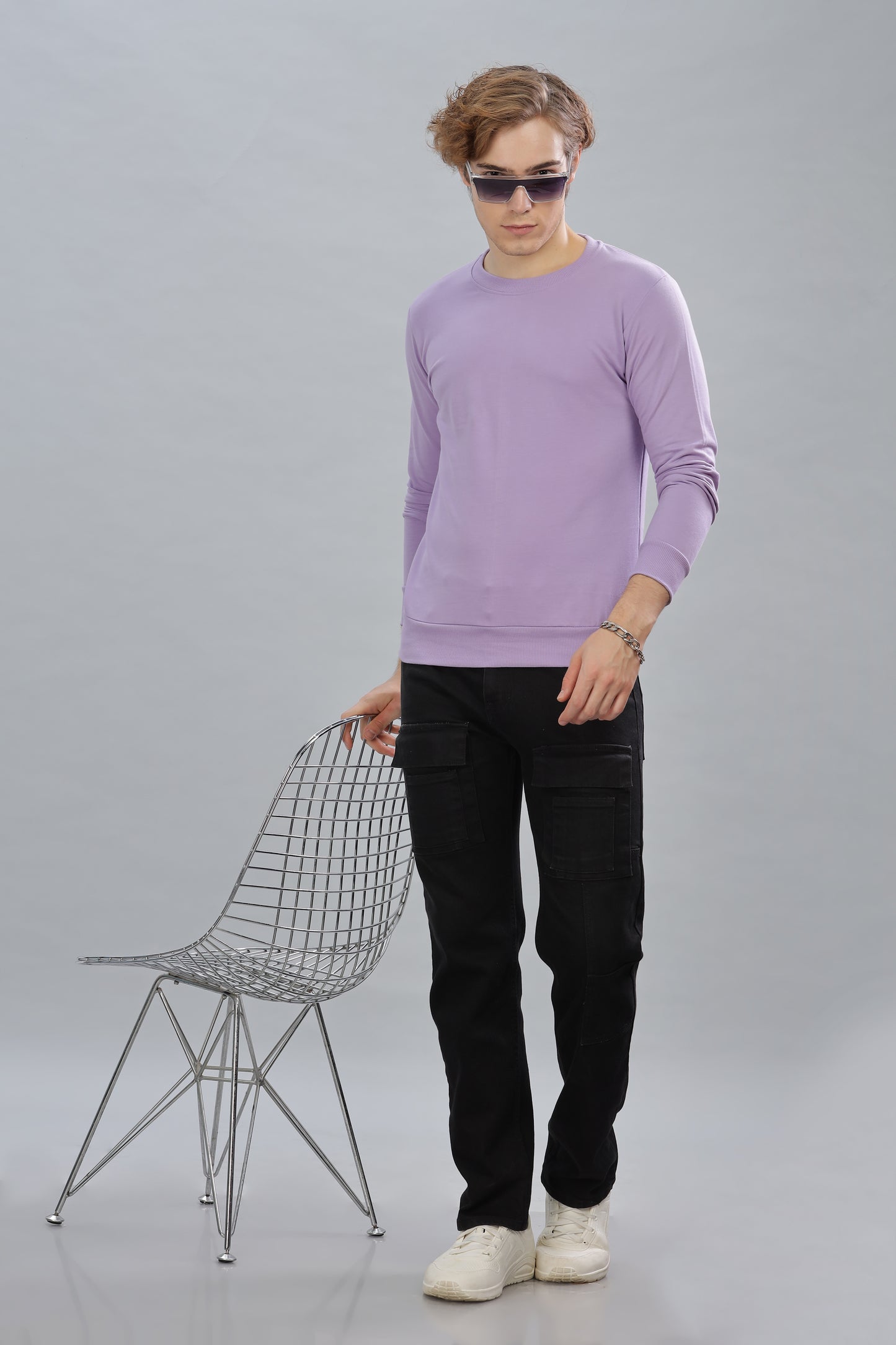Men’s Solid Stylish Look Full Sleeve Premium Comfort Sweatshirt