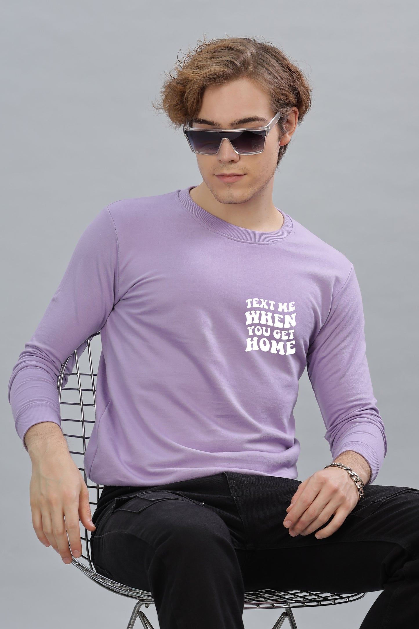 Text Me When You Get Home Men’s Sweatshirt - Stylish & Cozy