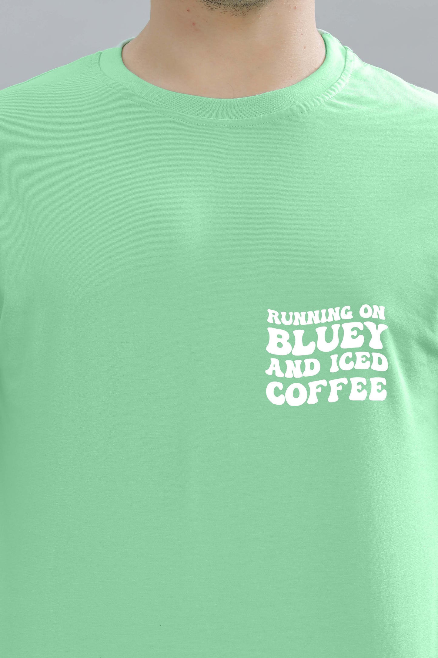 Running on Bluey and Iced Coffee Men's T-Shirt | Comfortable & Stylish