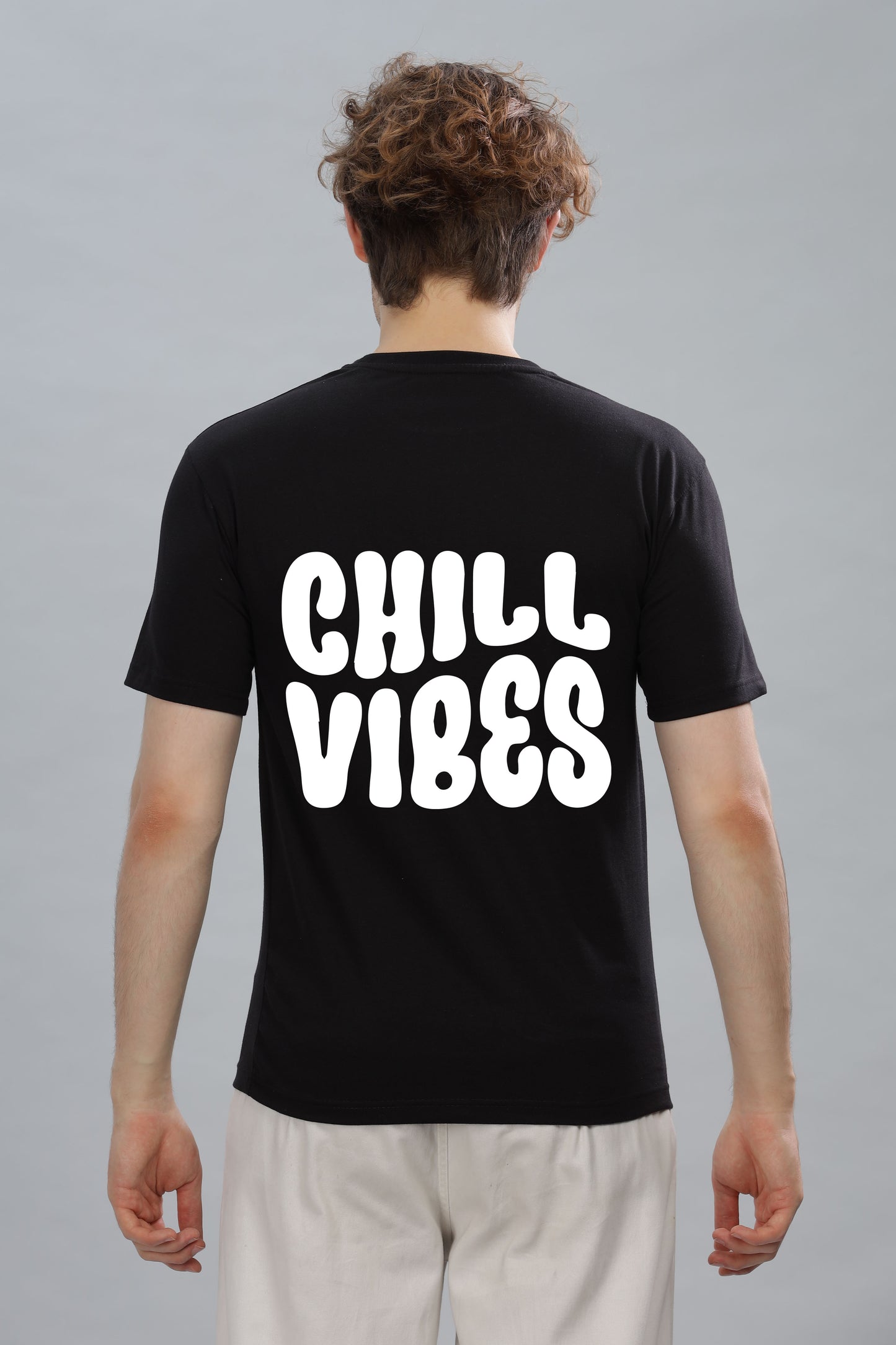 Chill Vibes Men’s Soft Cotton Rich Fabric Relaxed Oversized Baggy Fit T-Shirt