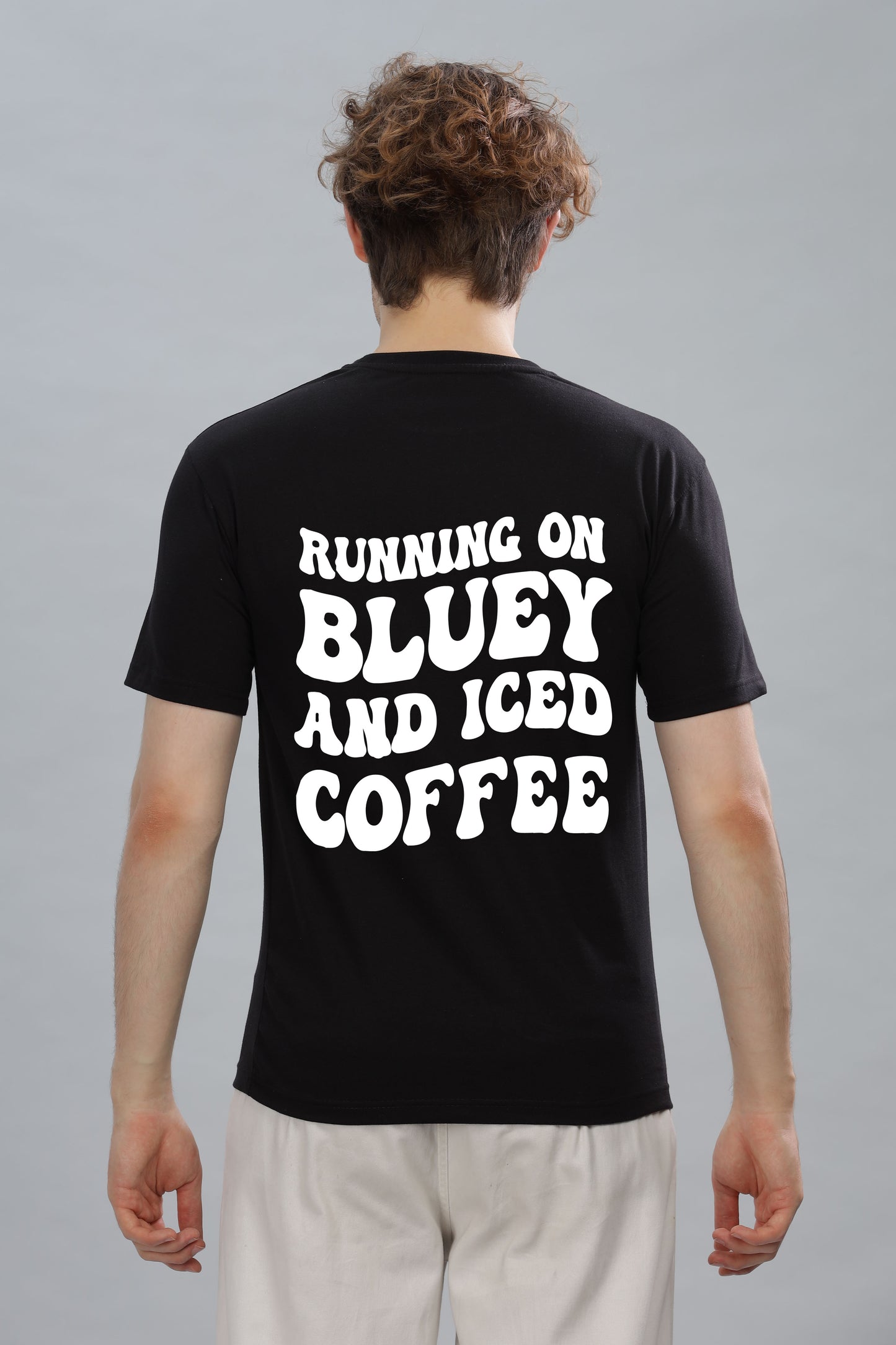 Running on Bluey and Iced Coffee Men's T-Shirt | Comfortable & Stylish