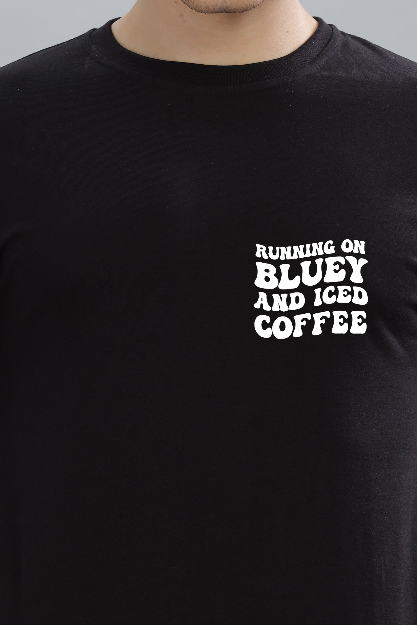 Running on Bluey and Iced Coffee Men's T-Shirt | Comfortable & Stylish