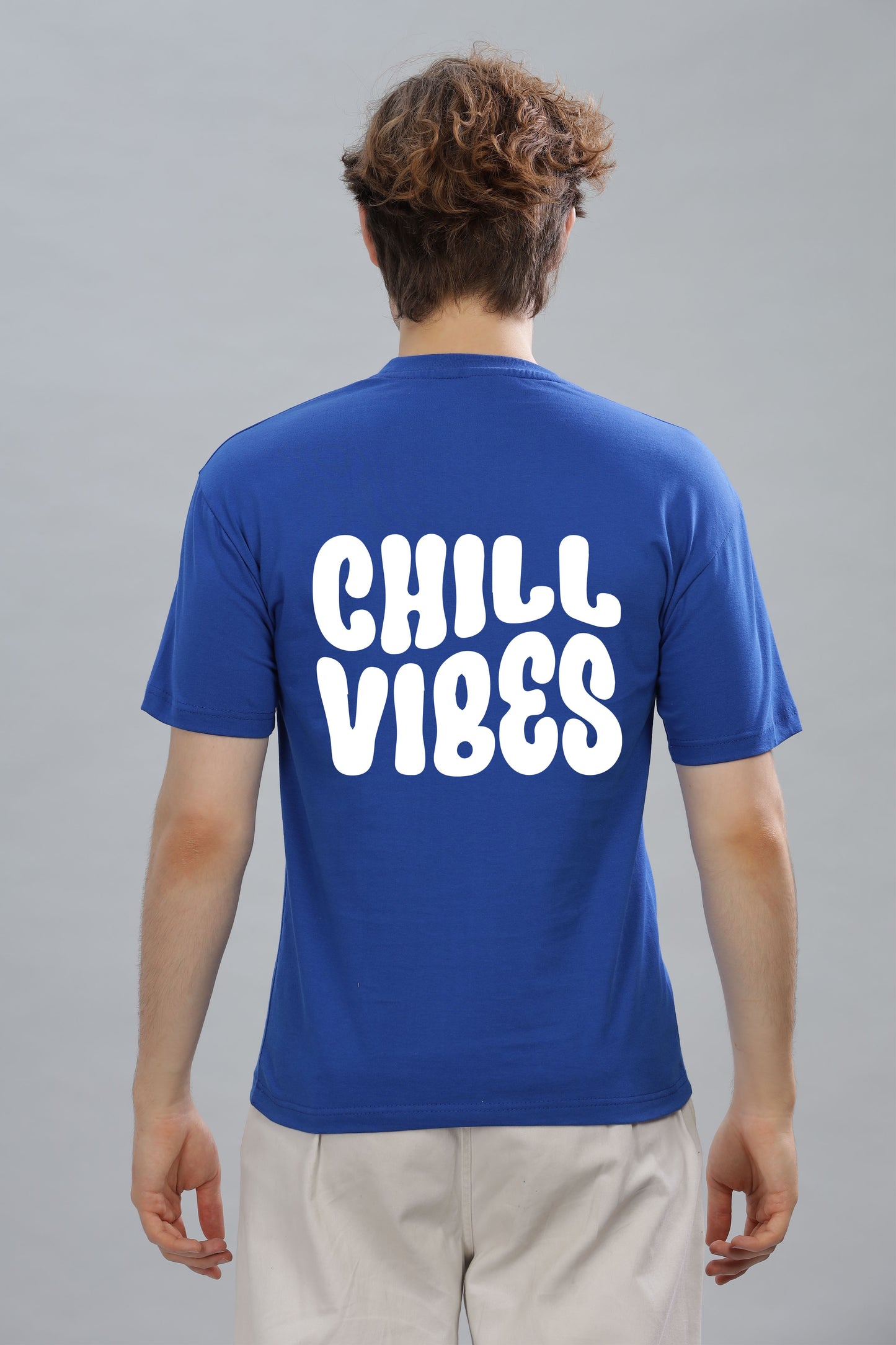Chill Vibes Men’s Soft Cotton Rich Fabric Relaxed Oversized Baggy Fit T-Shirt